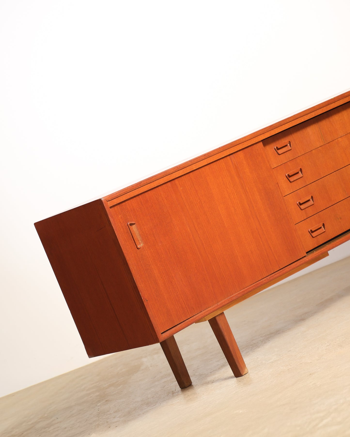 MCM Danish Teak Restored Sideboard (95”)