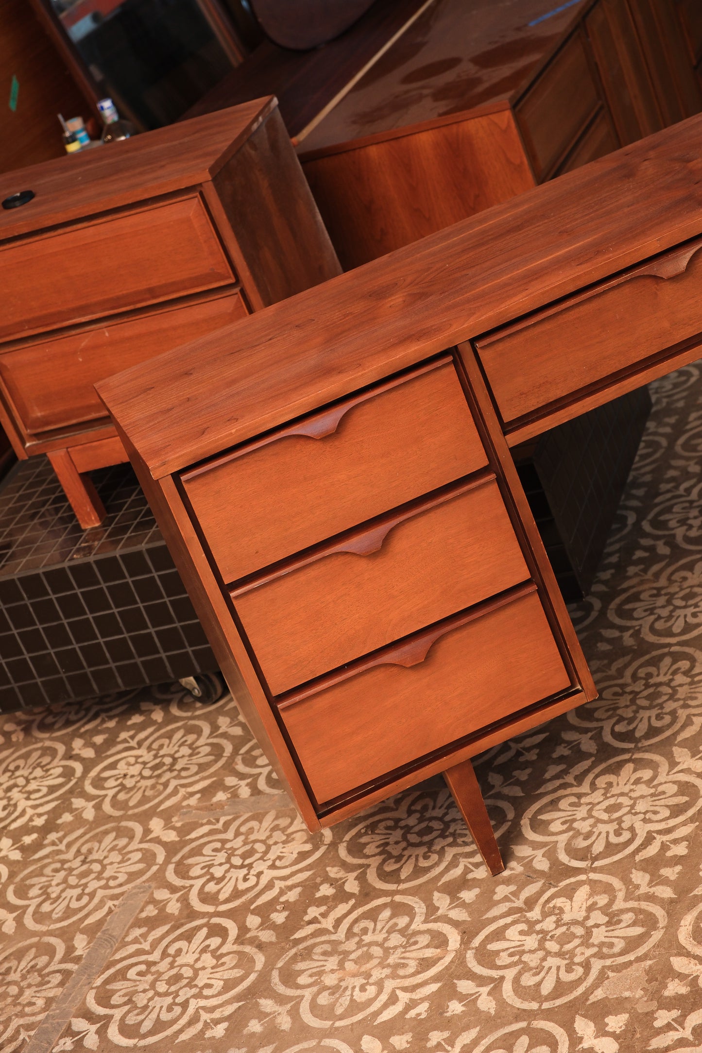 MCM Dark Walnut Desk