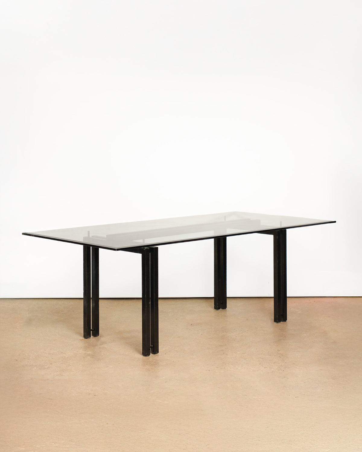 Postmodern Italian Black Lacquered Rare Dining Set