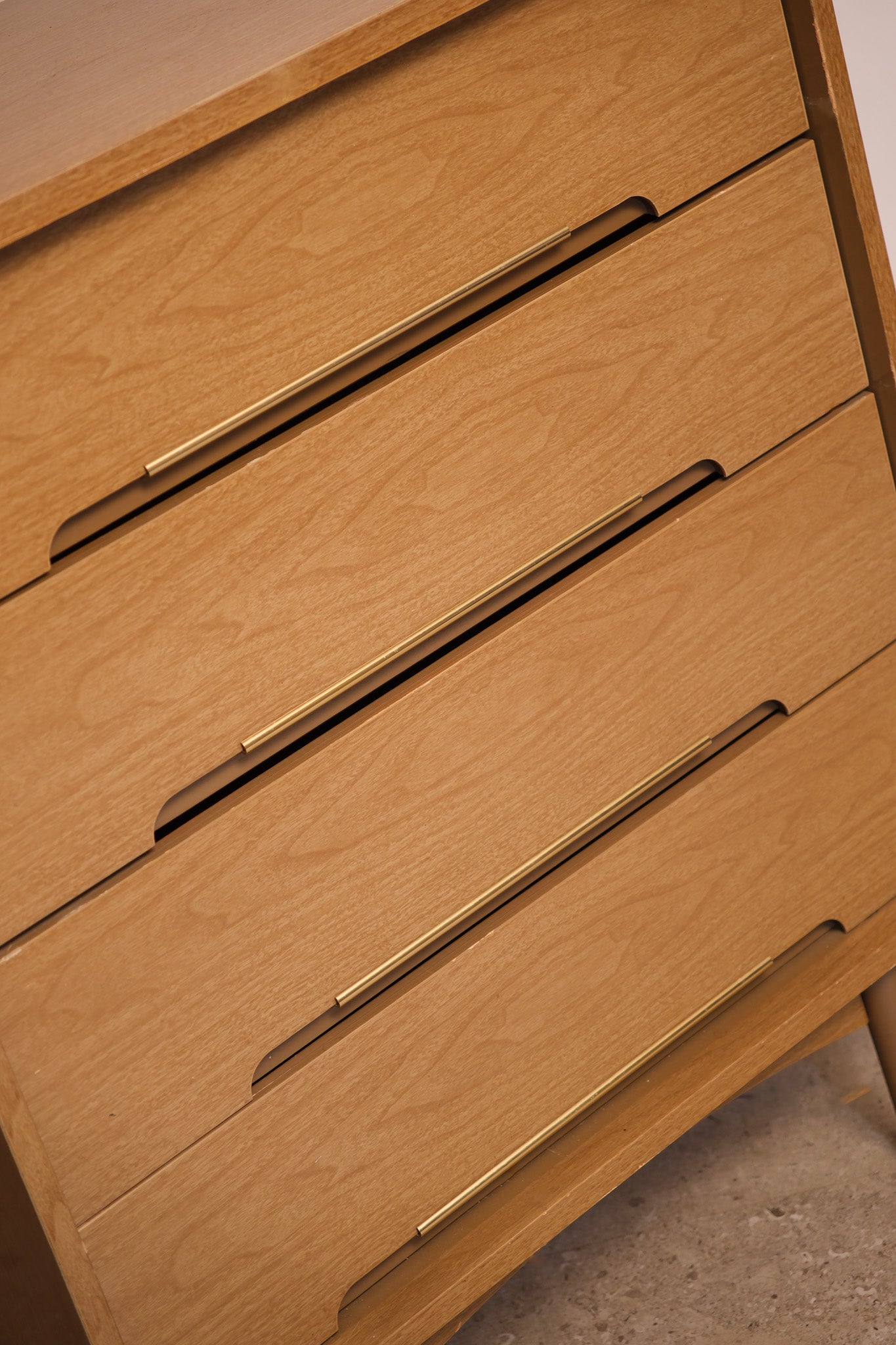 MCM Walnut Tallboy Dresser
