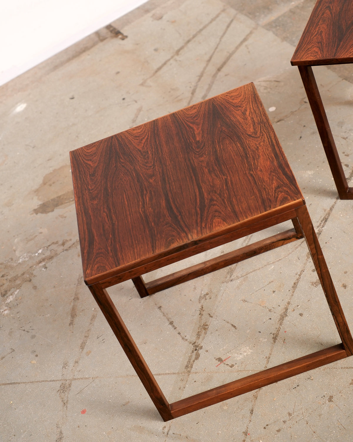 Mid-Century Modern Rosewood Side Table Set