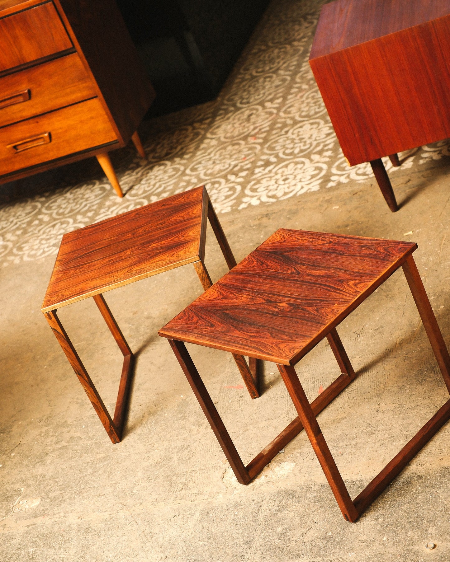 MCM Rosewood Side Table Set