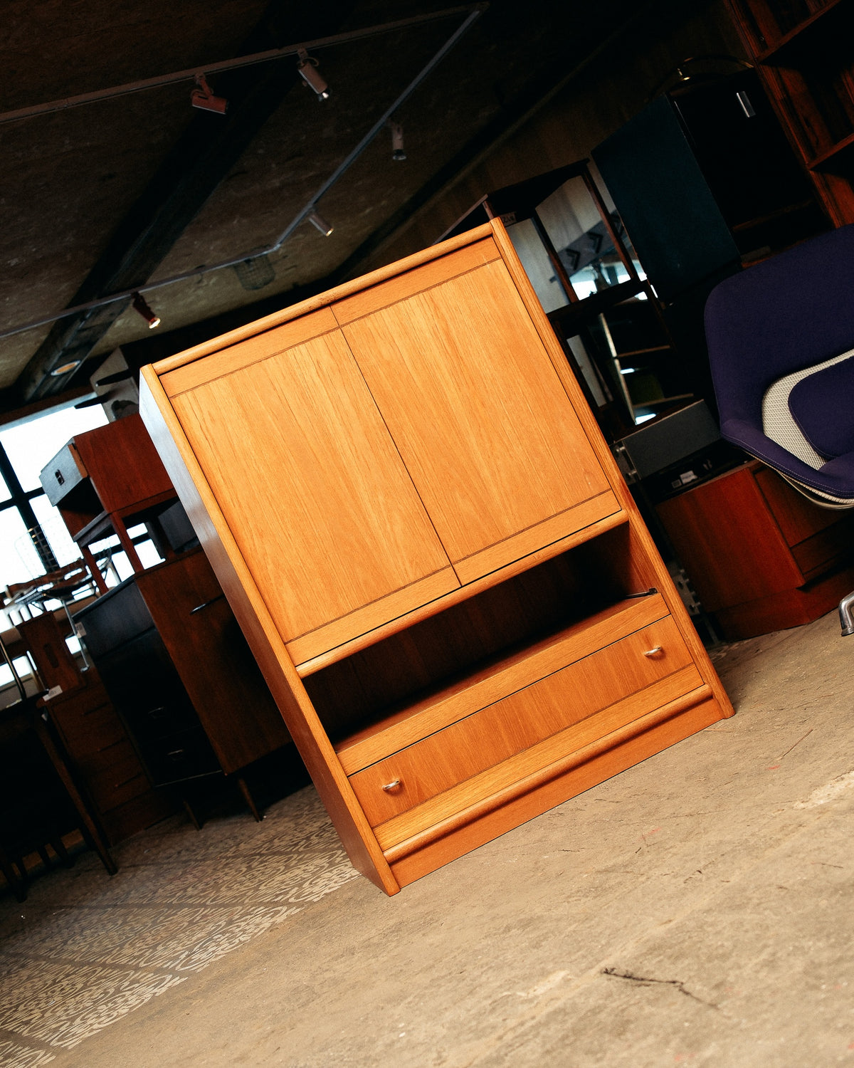 Mid-Century Modern Teak Cabinet (34”W)