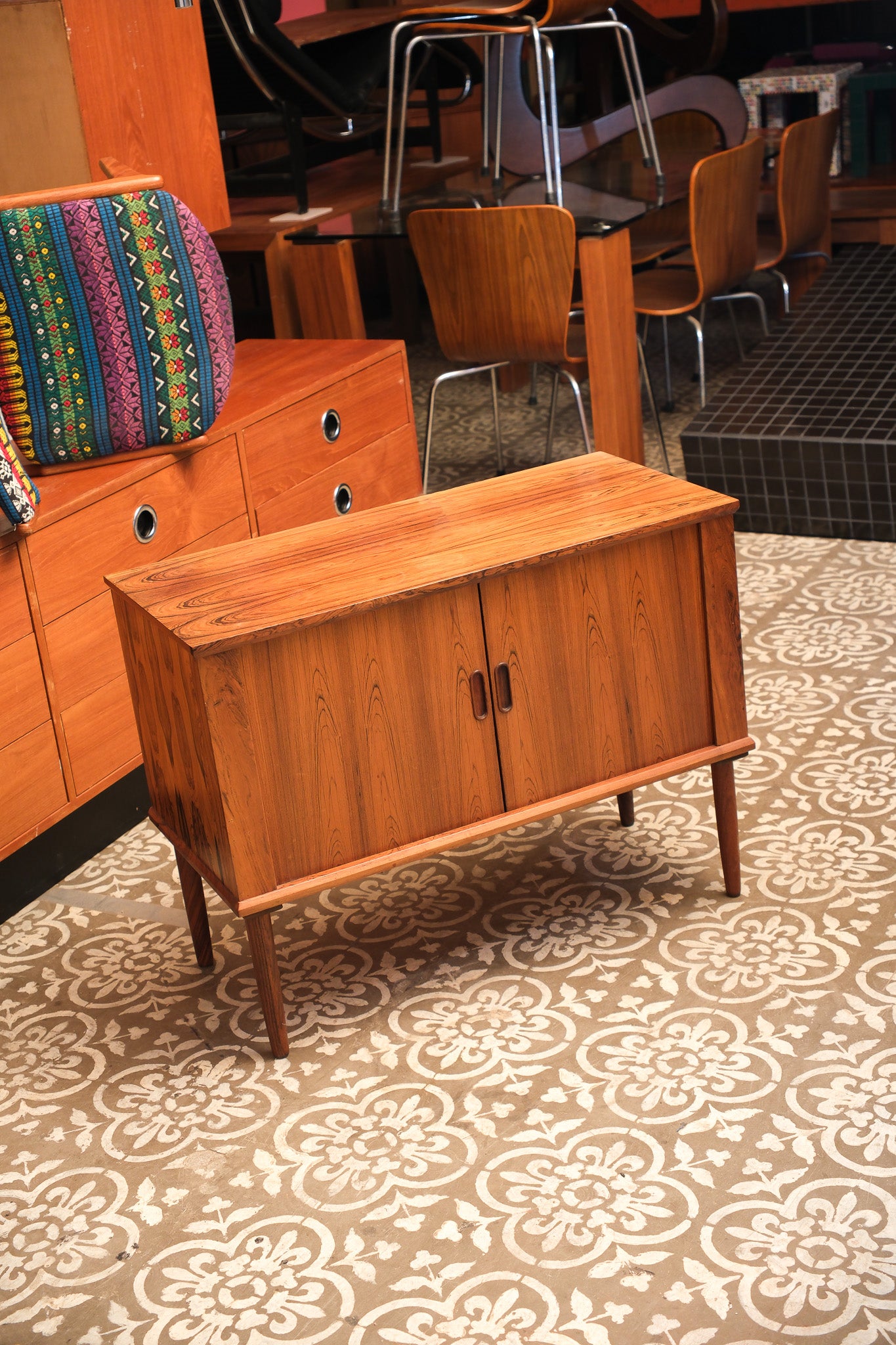 MCM Rosewood Record Cabinet