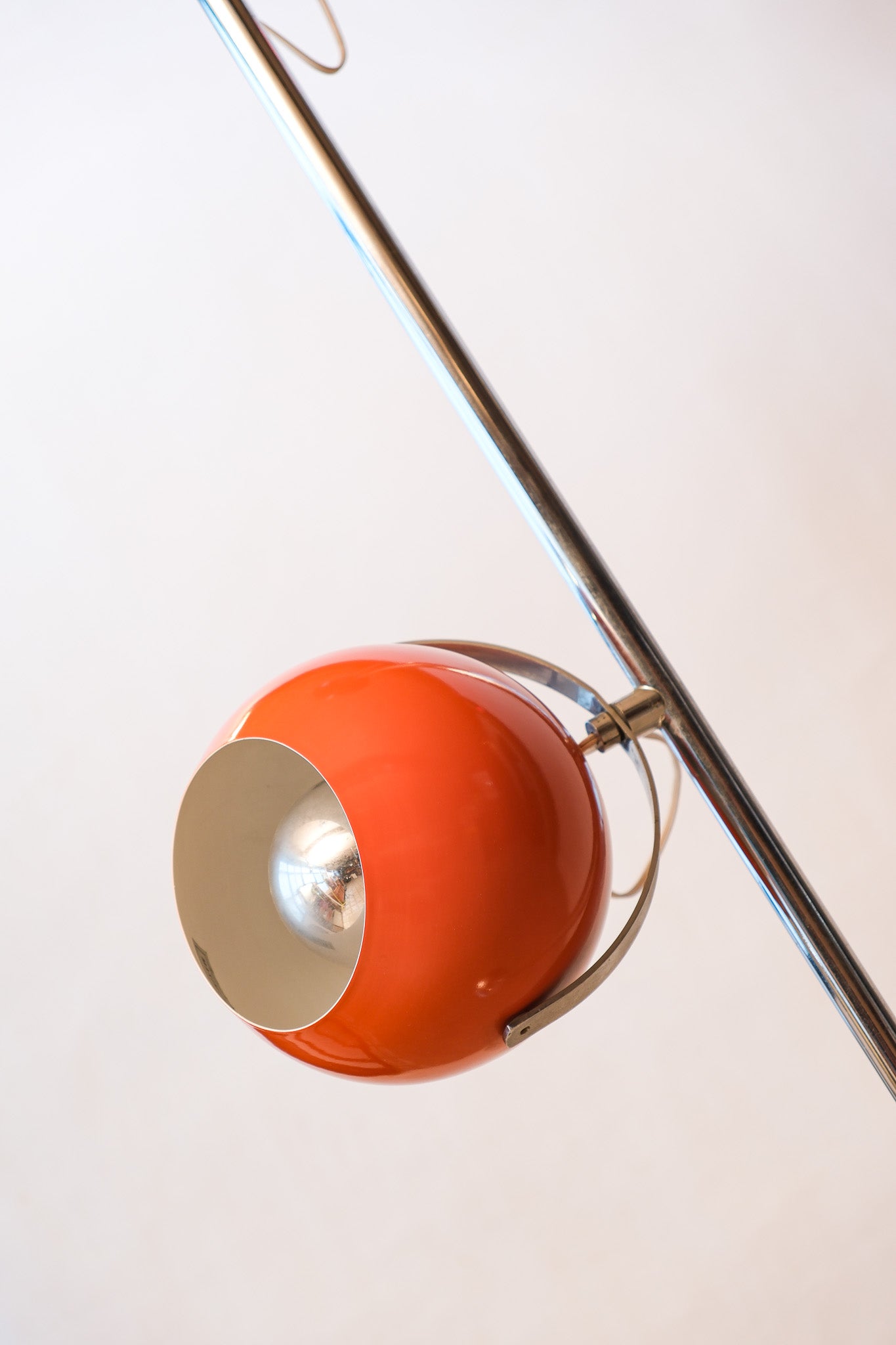 Vintage Orange Chrome Lamp