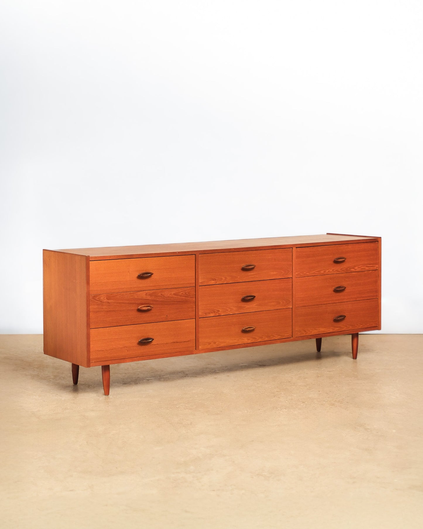 MCM Teak Wide Dresser