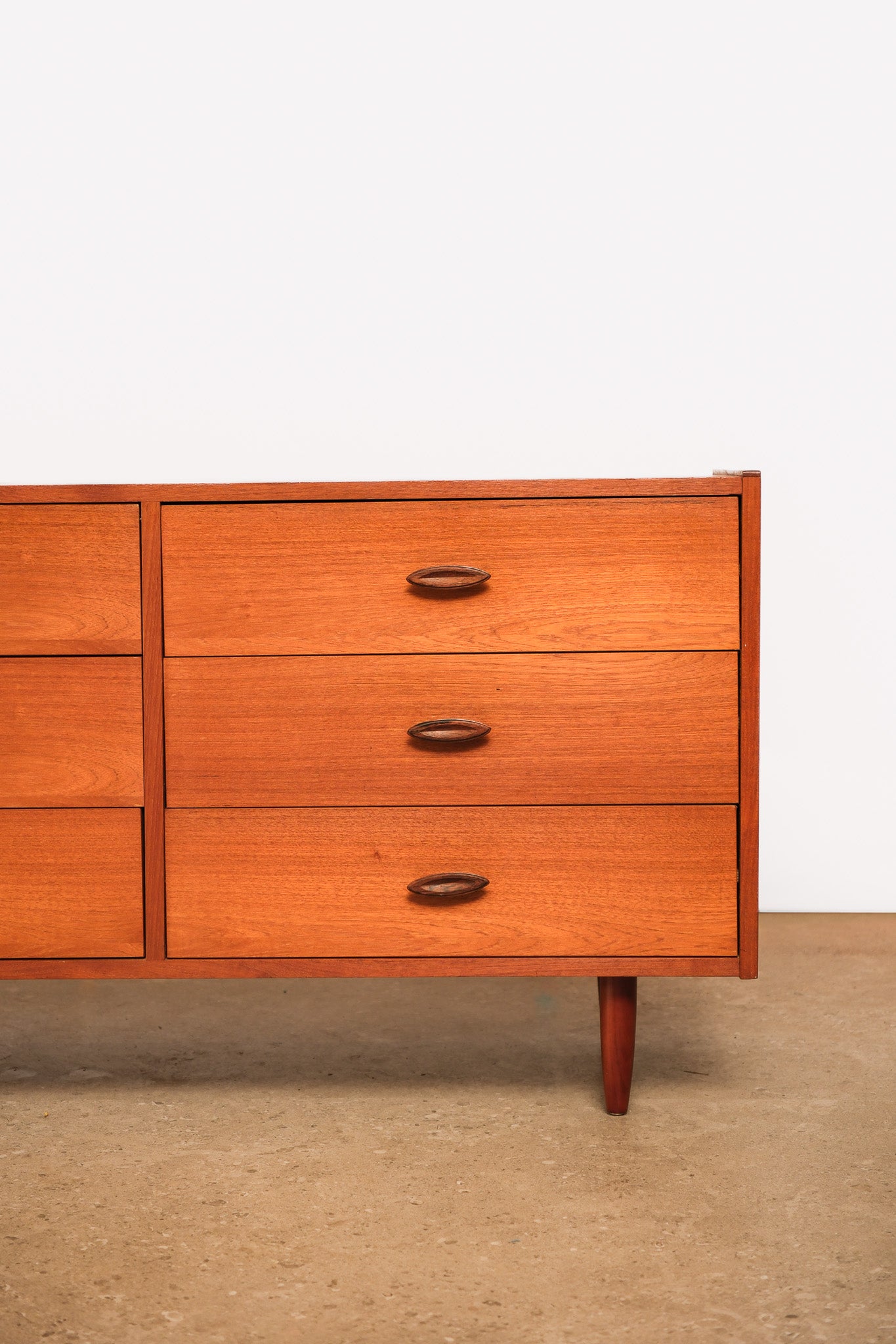 MCM Teak Wide Dresser