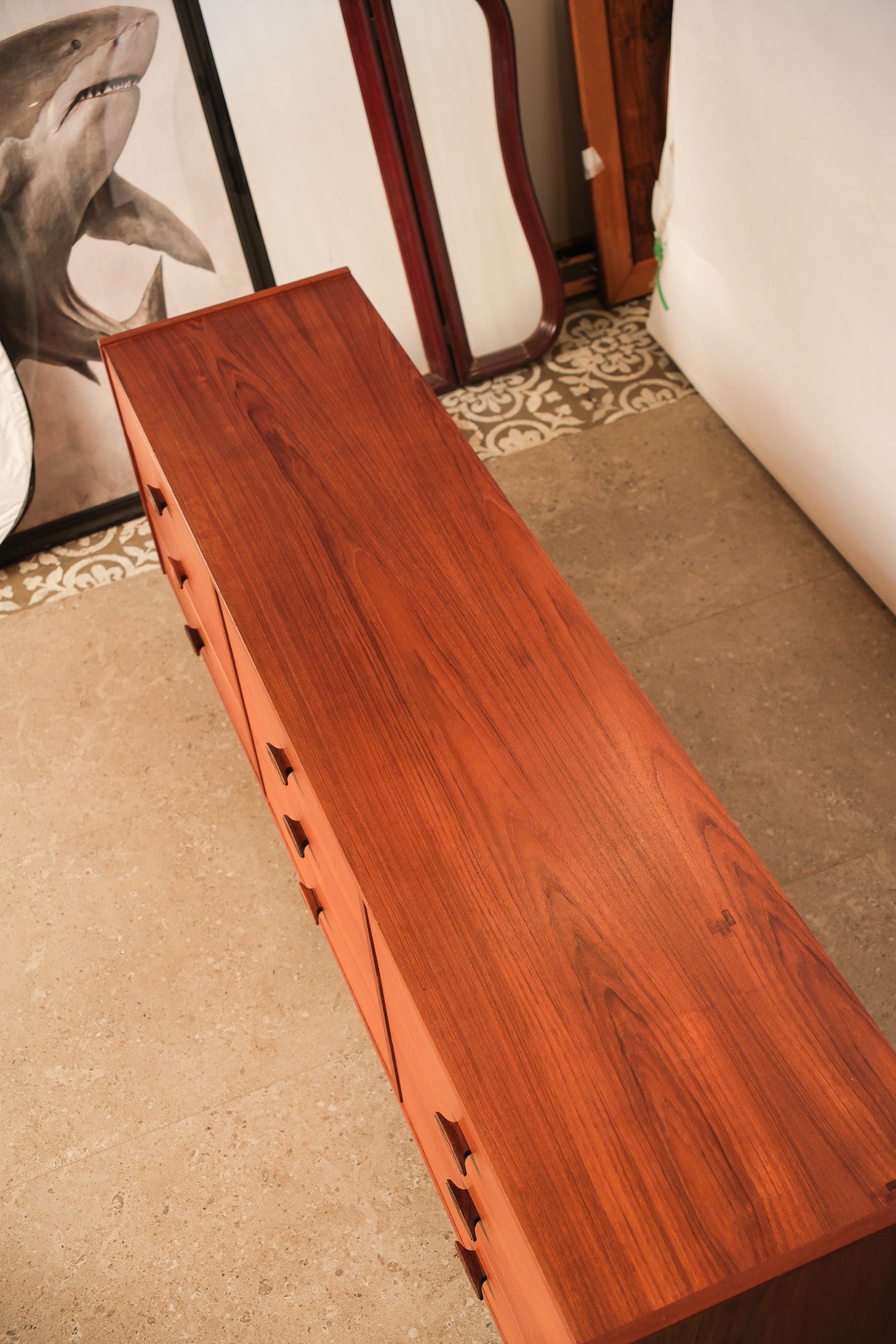 MCM Teak Wide Dresser