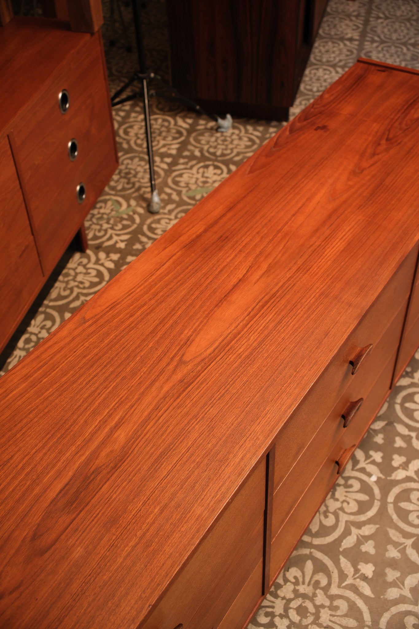 MCM Teak Wide Dresser