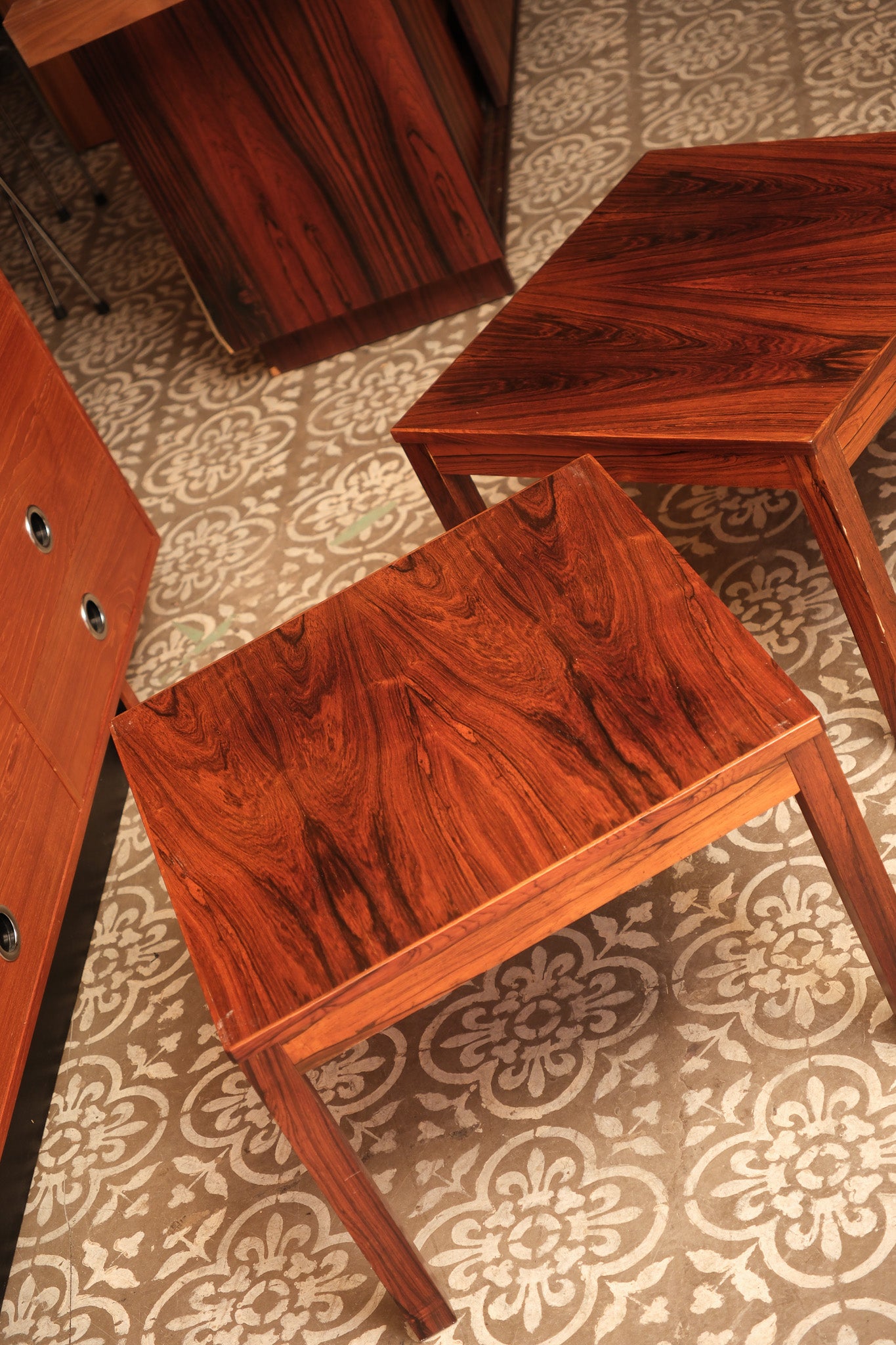 MCM Rosewood Square Coffee Table Set