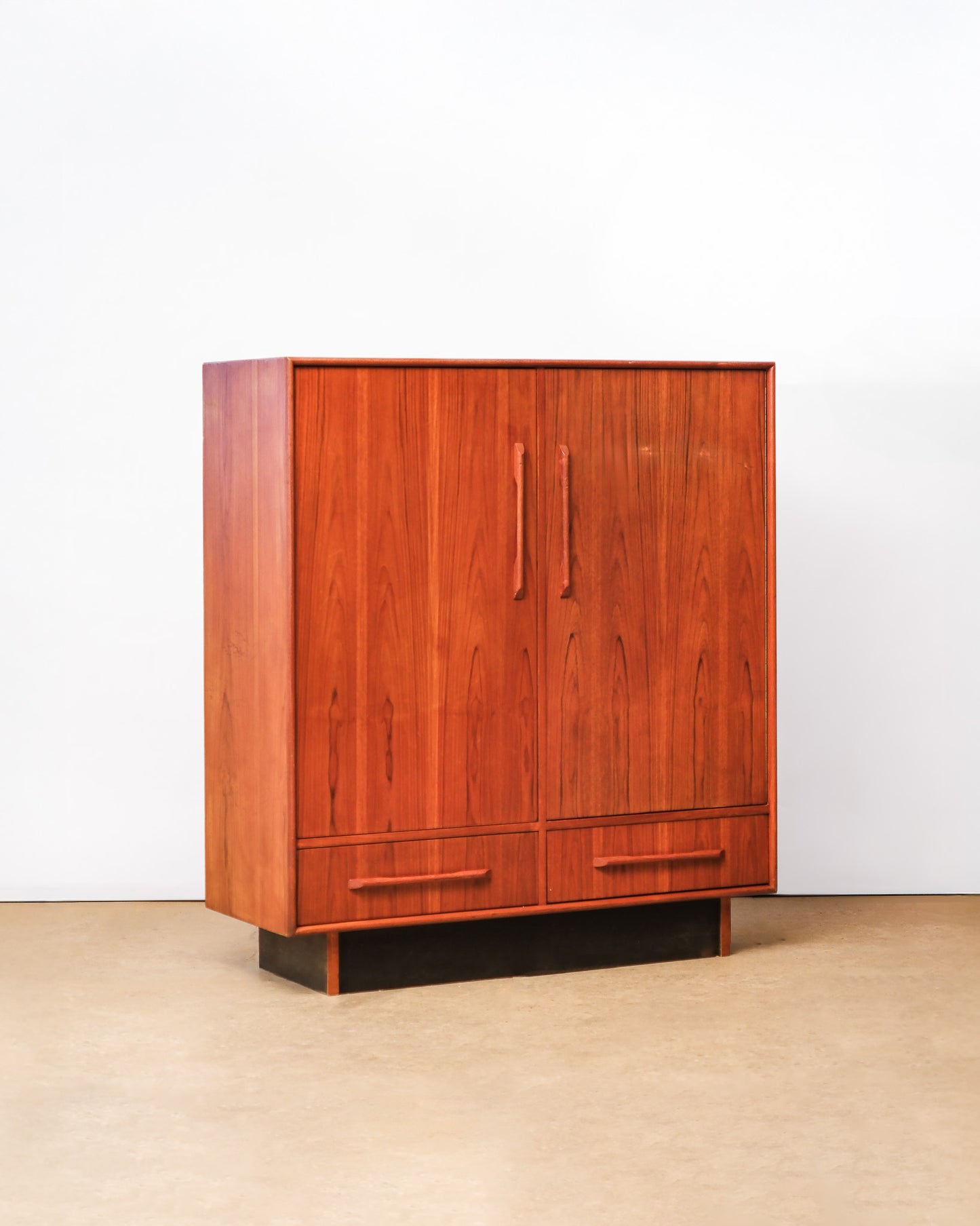 MCM Teak Gentleman's Dresser Black Base