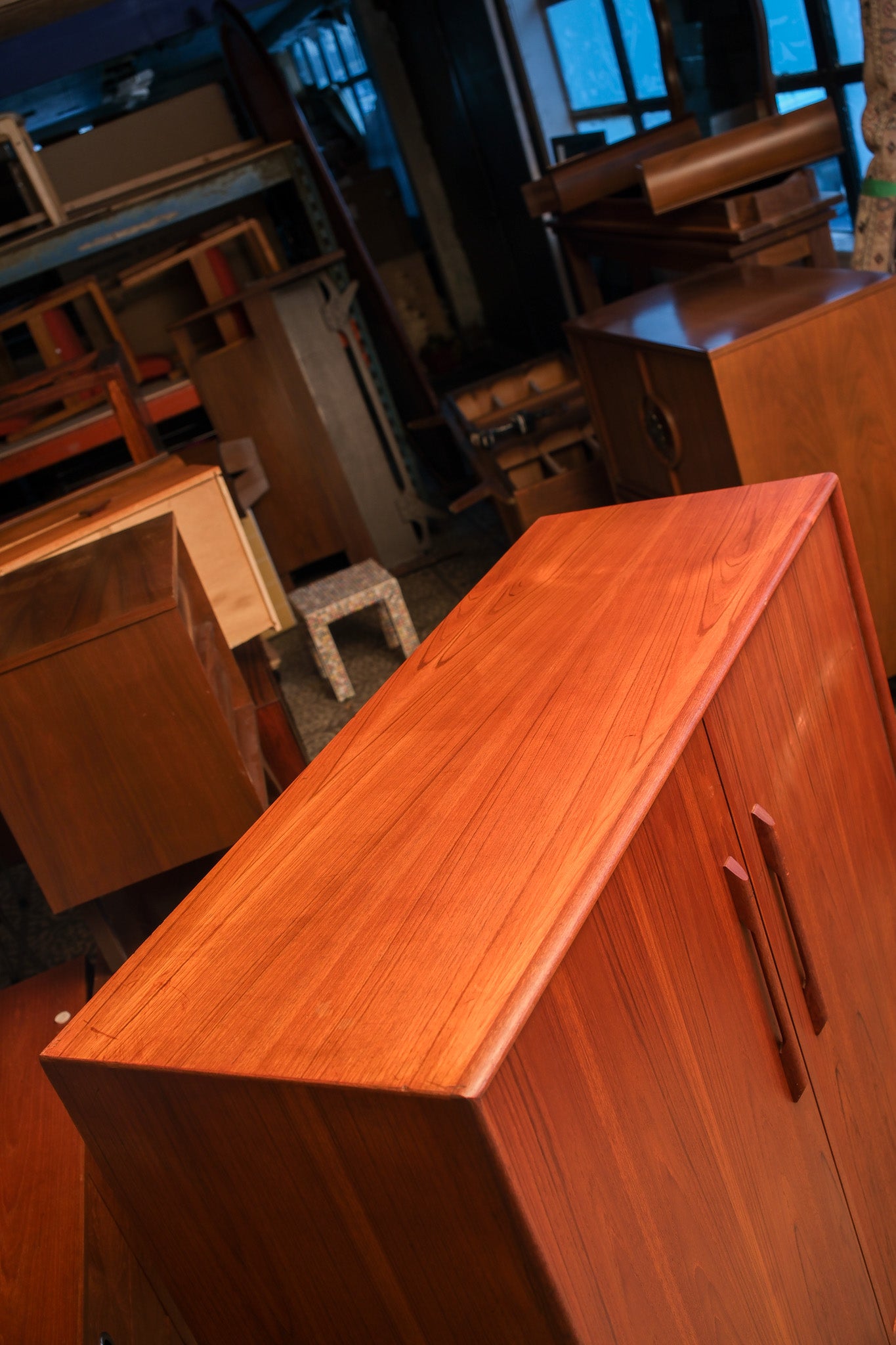 MCM Teak Gentleman's Dresser Black Base