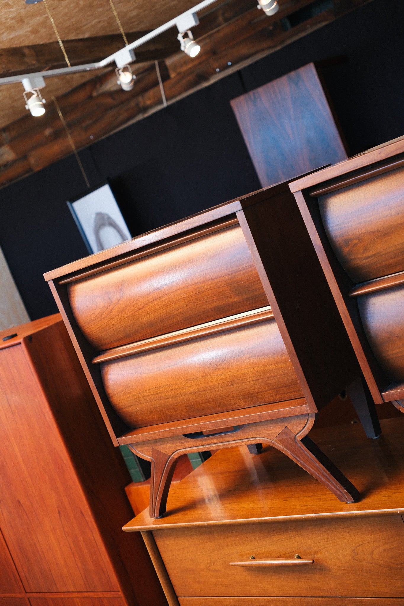 MCM Dark Walnut Nightstands
