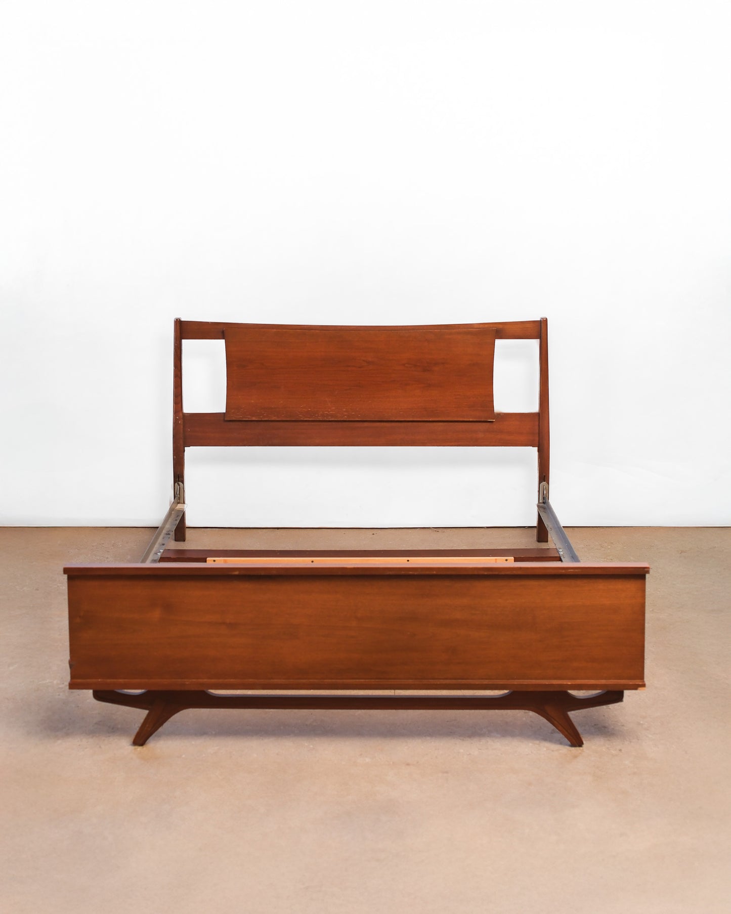 MCM Dark Walnut Full Bed Frame