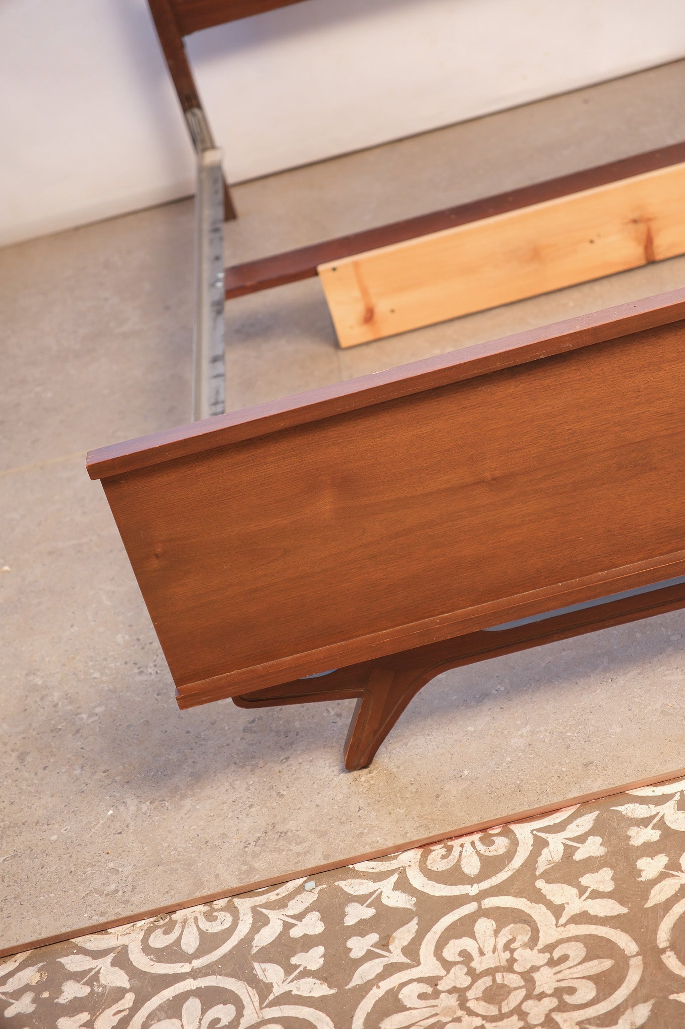 MCM Dark Walnut Full Bed Frame