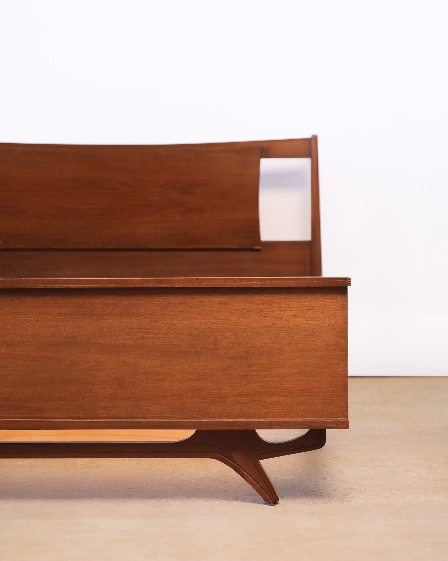 MCM Dark Walnut Full Bed Frame