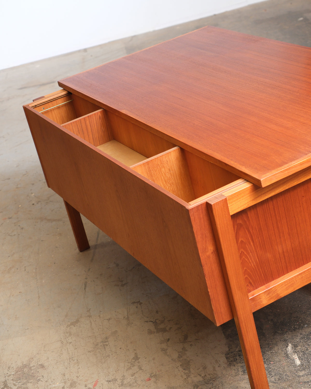 Mid-Century Modern Danish Teak Desk by LYBY Møbler