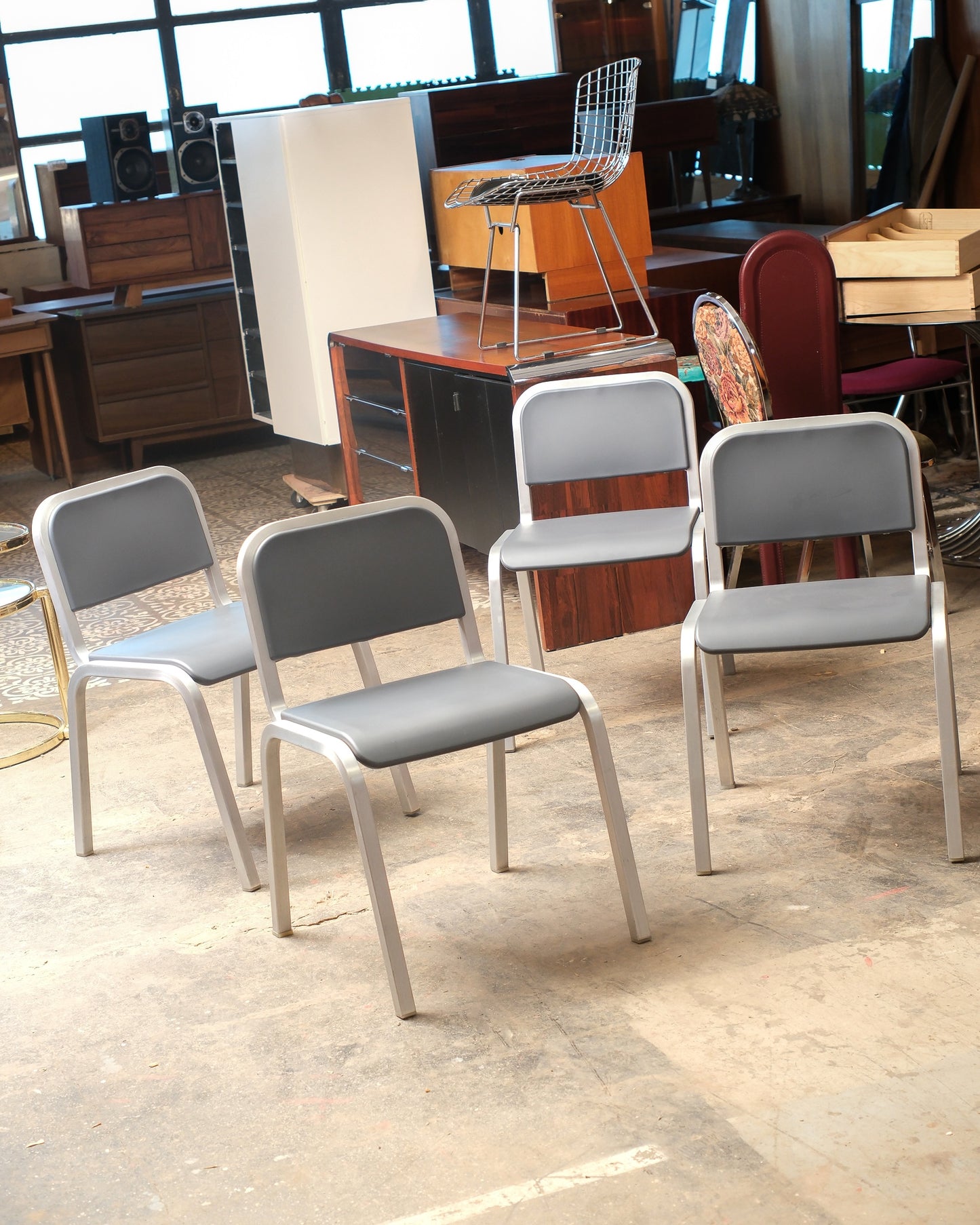 Emeco 1951 Chair Set by Sottsass