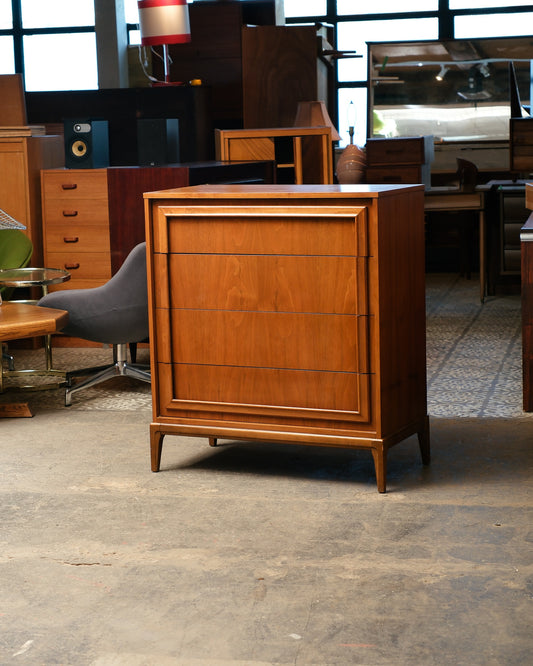 MCM Walnut Tallboy Dresser (1960s)
