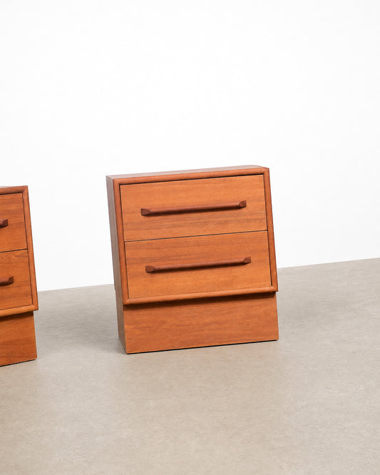MCM Danish Teak Nightstand Set