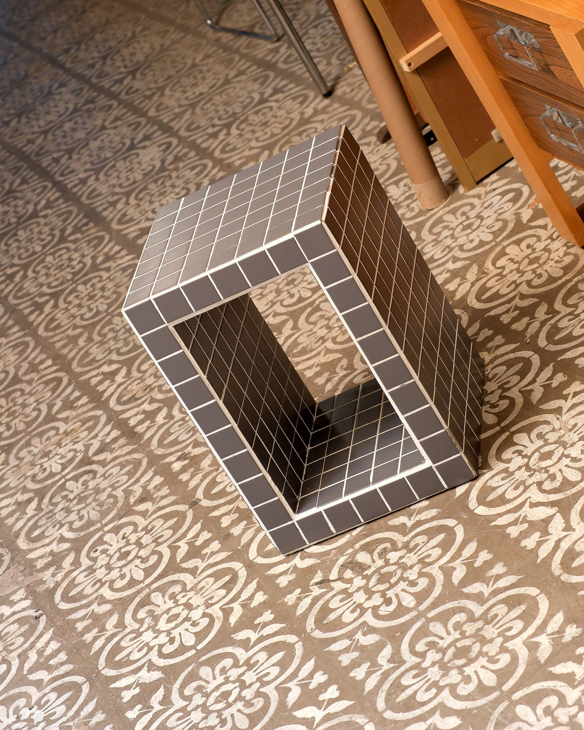 Tiled Dark Grey Coffee Table