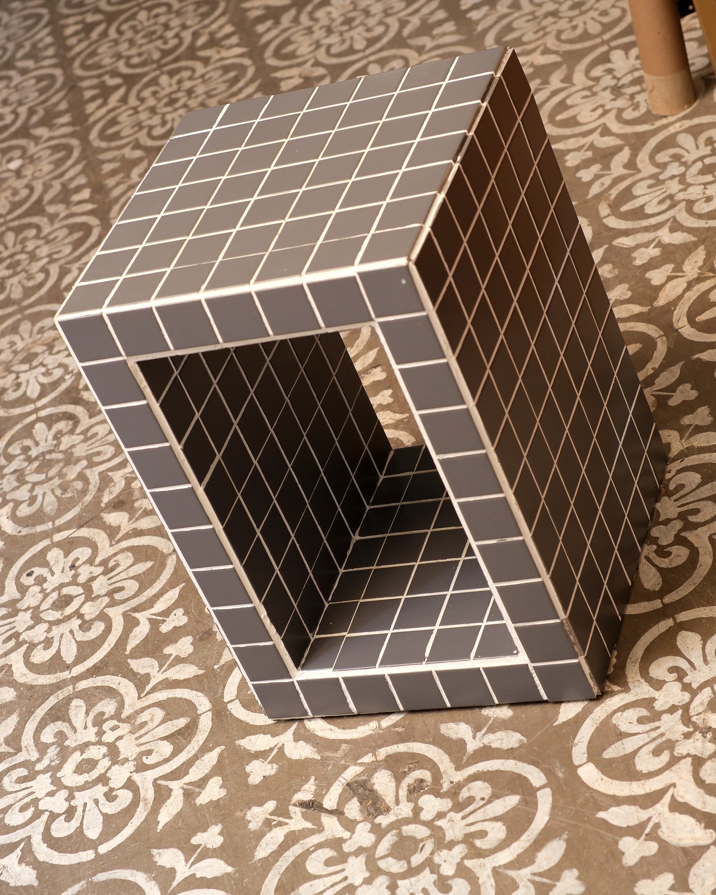 Tiled Dark Gray Coffee Table