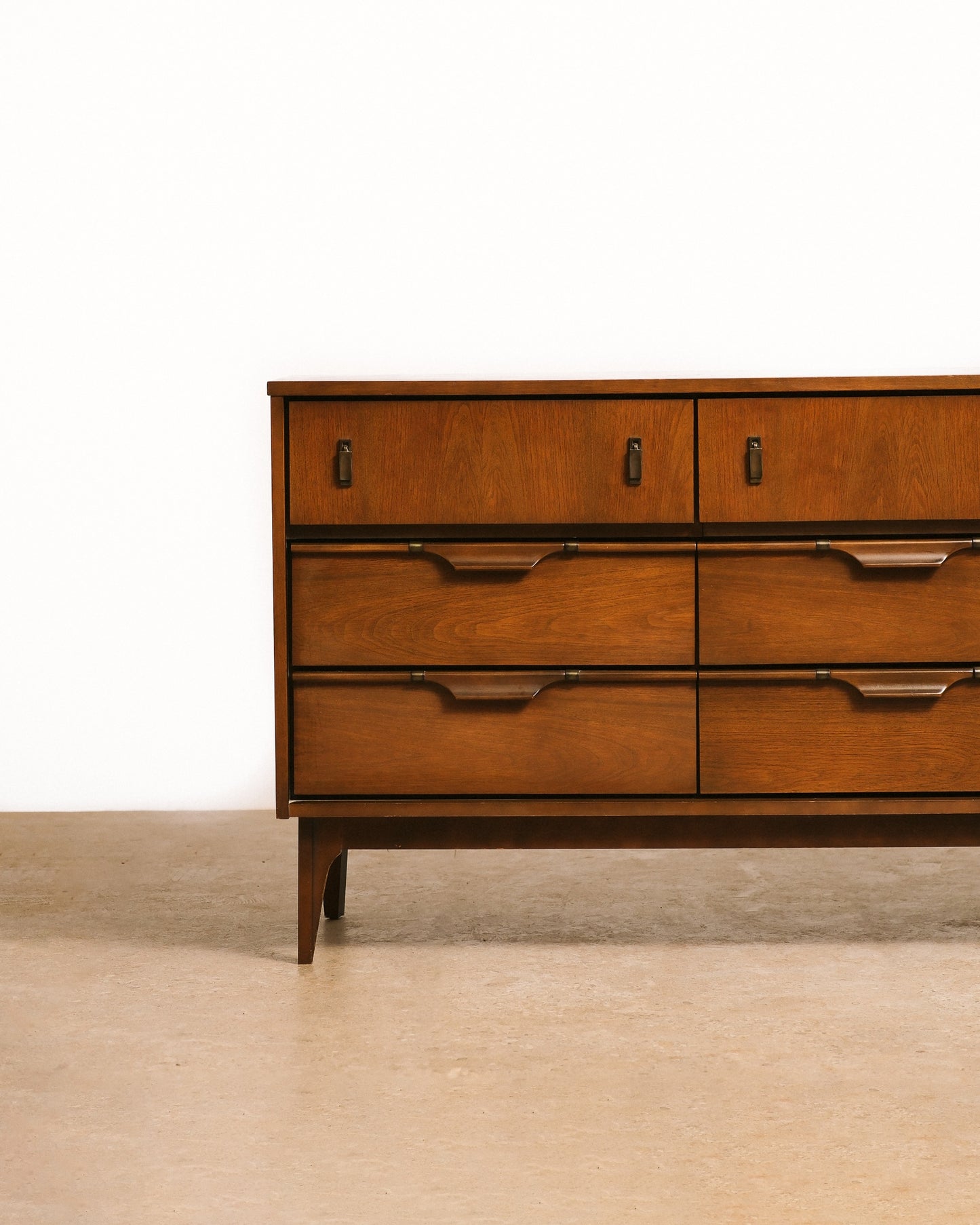 MCM Dark Walnut Dresser By Viscol
