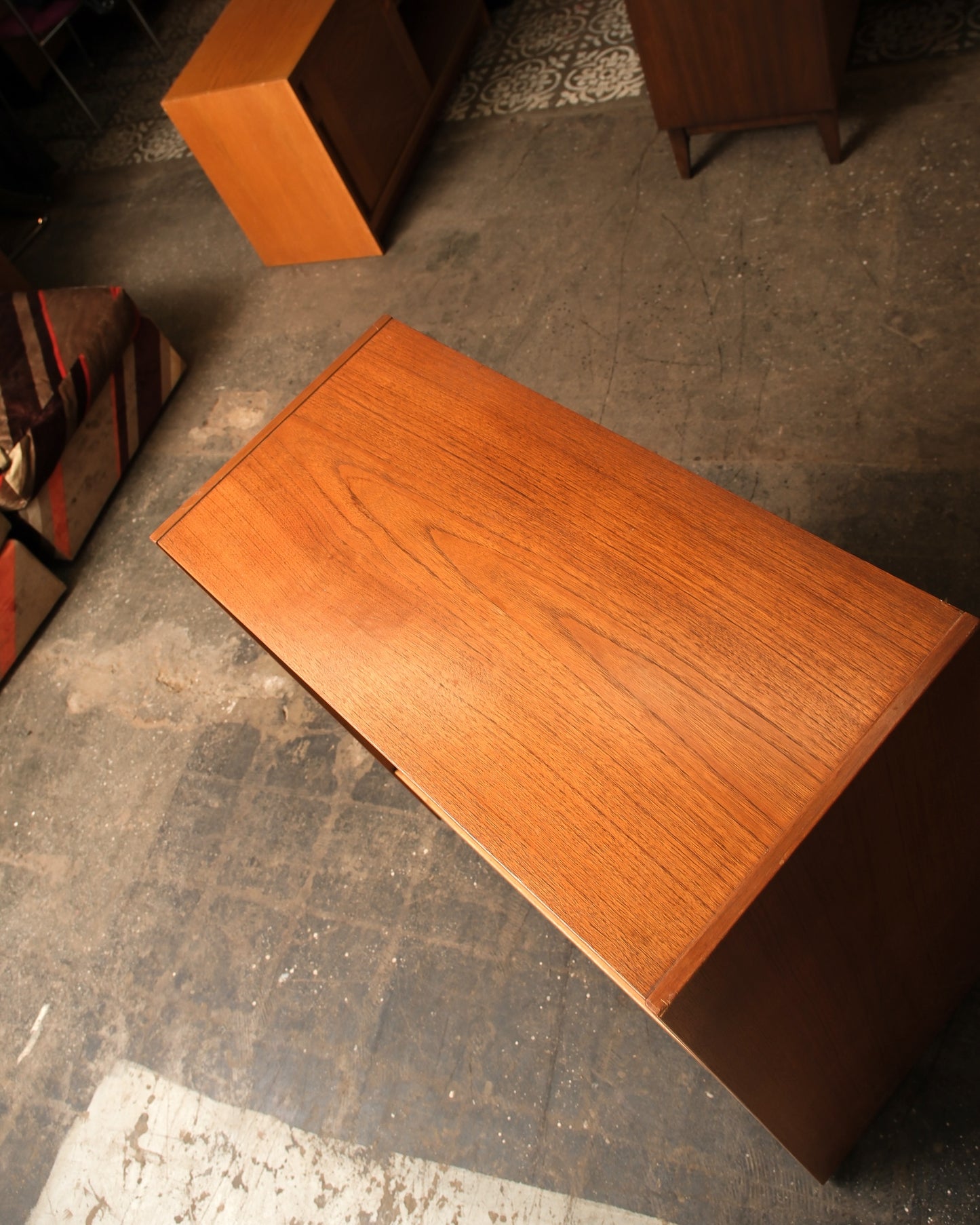 MCM Teak Tallboy Dresser By Treco