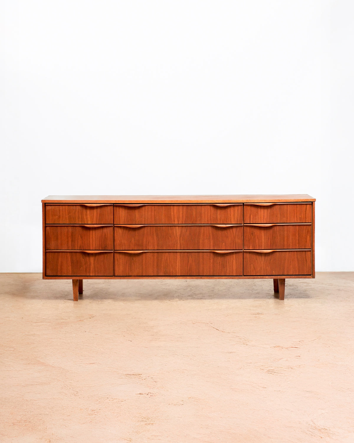Mid-Century Modern Walnut Dresser by Deilcraft