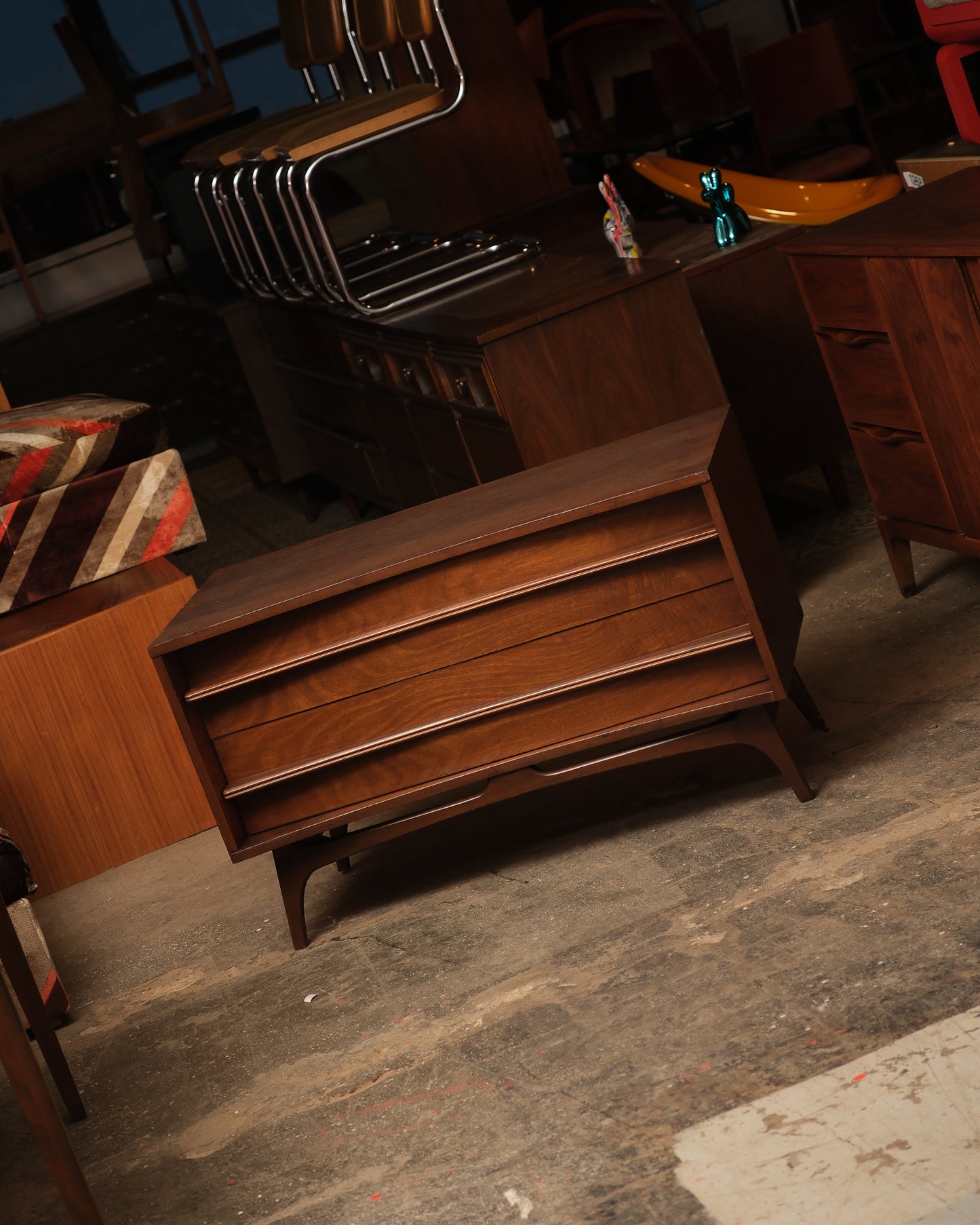 MCM Dark Walnut Modernist Dresser
