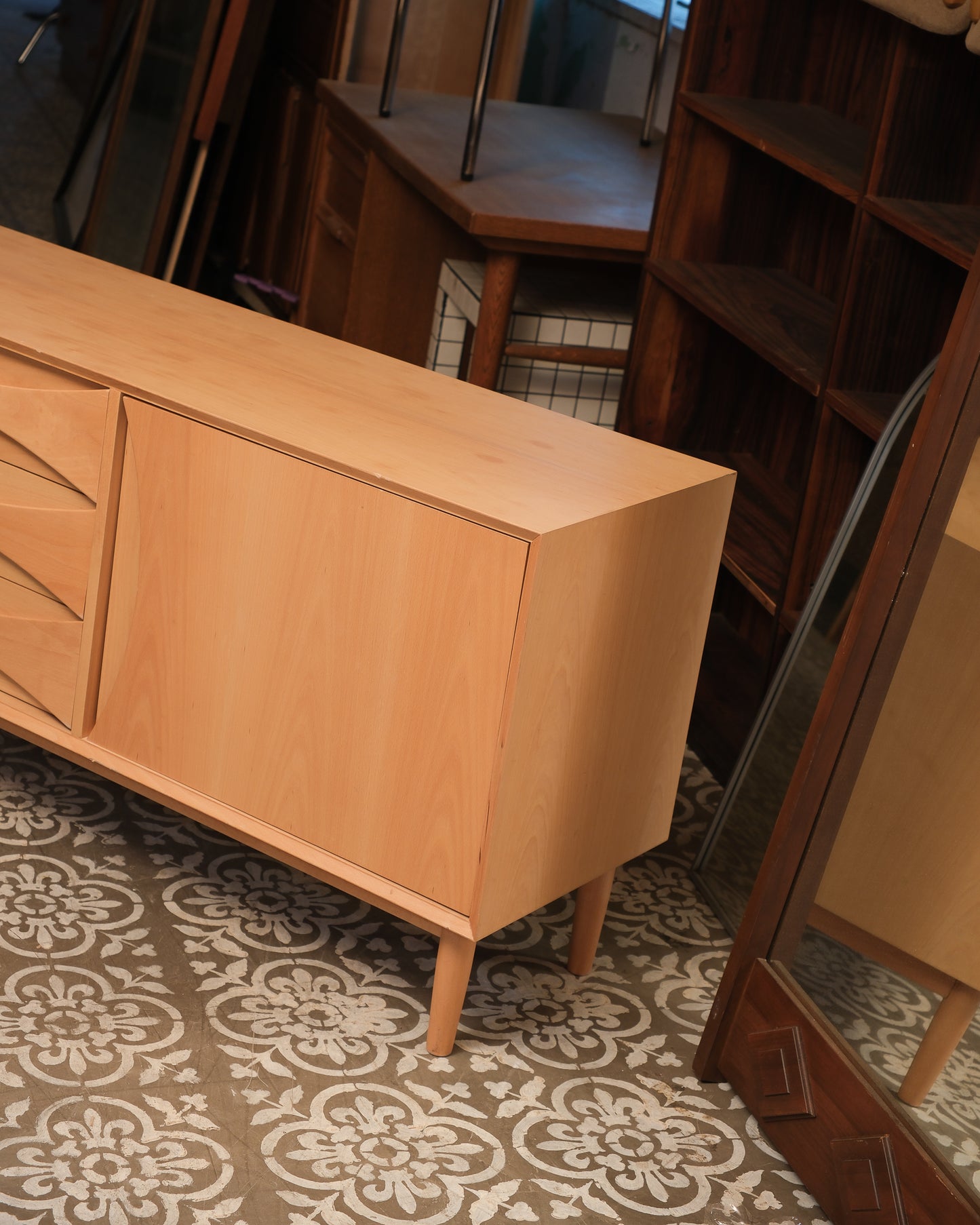 MCM Style Oak Credenza By Edimass