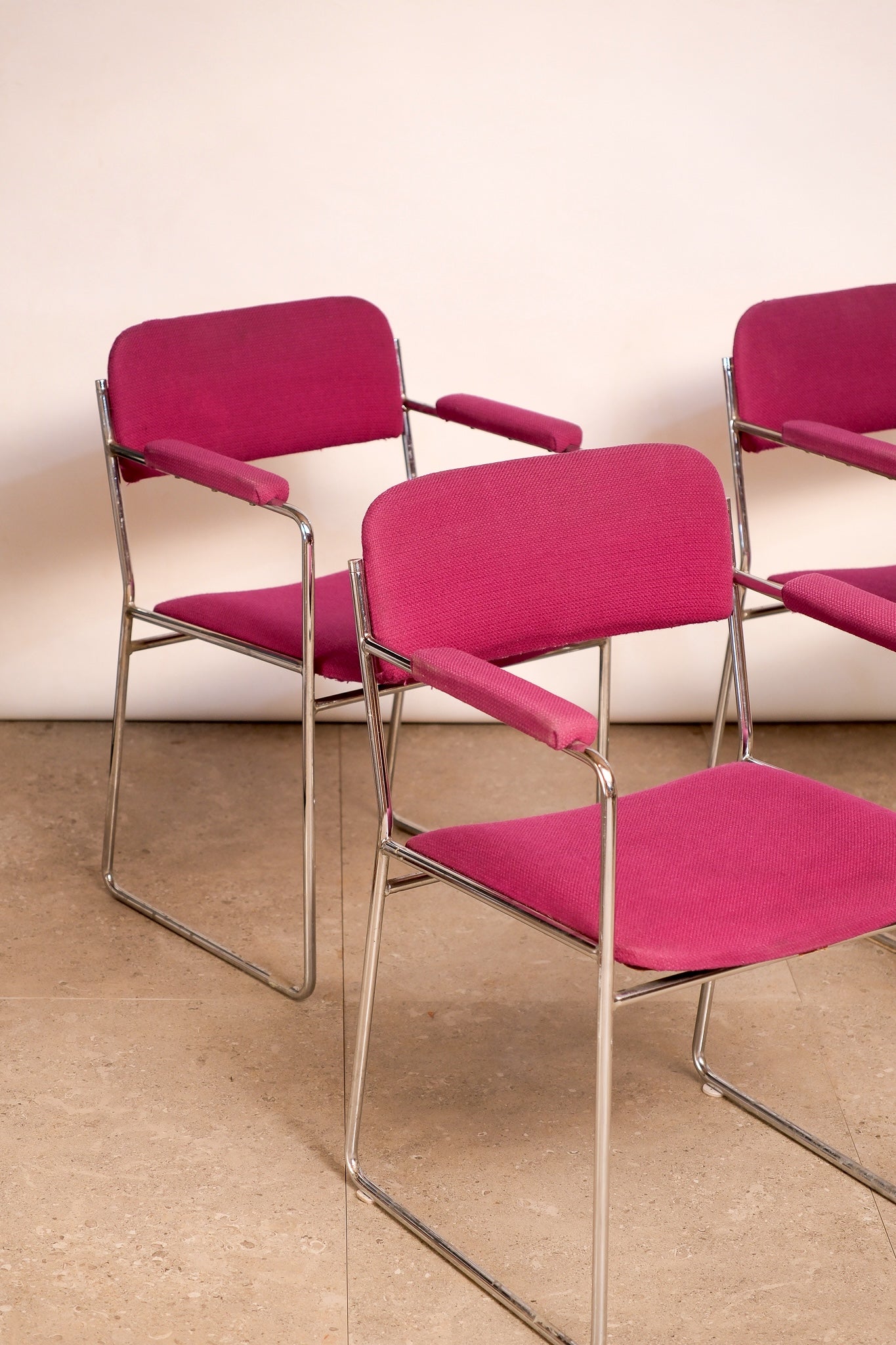 Purple Chrome Chair Set