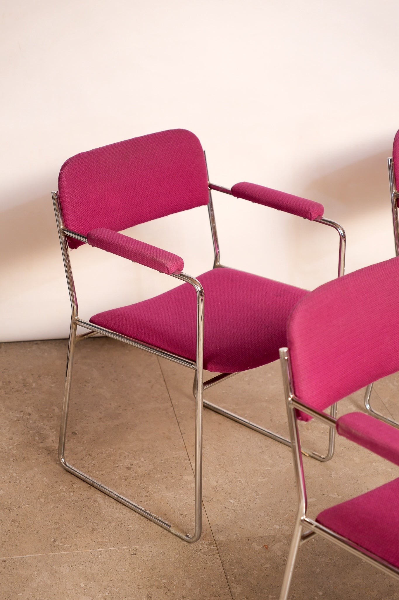 Purple Chrome Chair Set