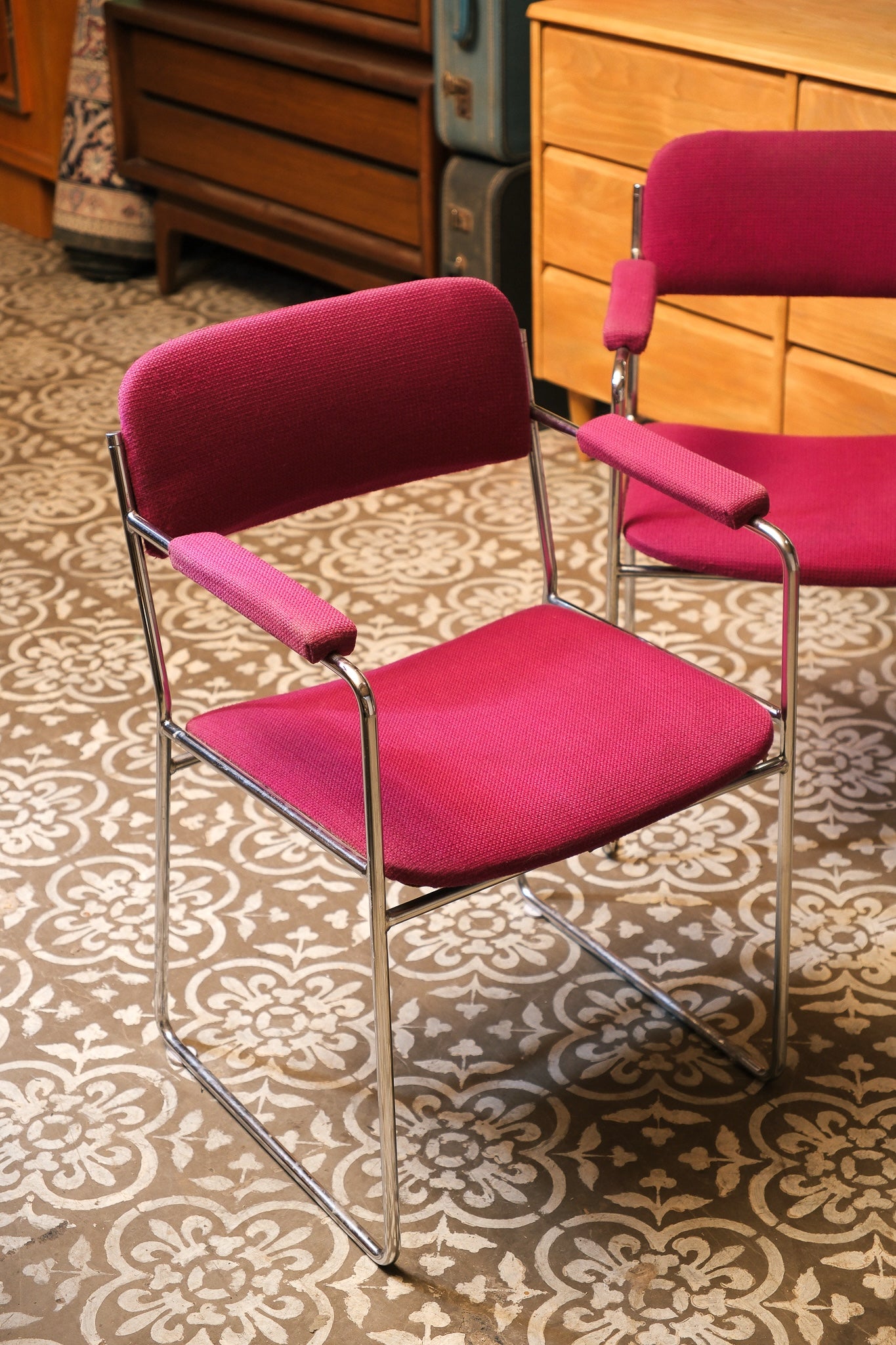 Purple Chrome Chair Set