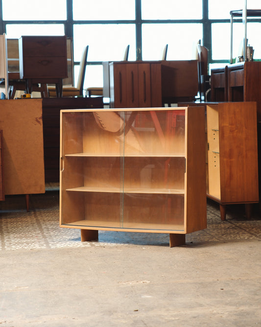 MCM Birch Glass Cabinet by Jan Kuypers for Imperial Furniture