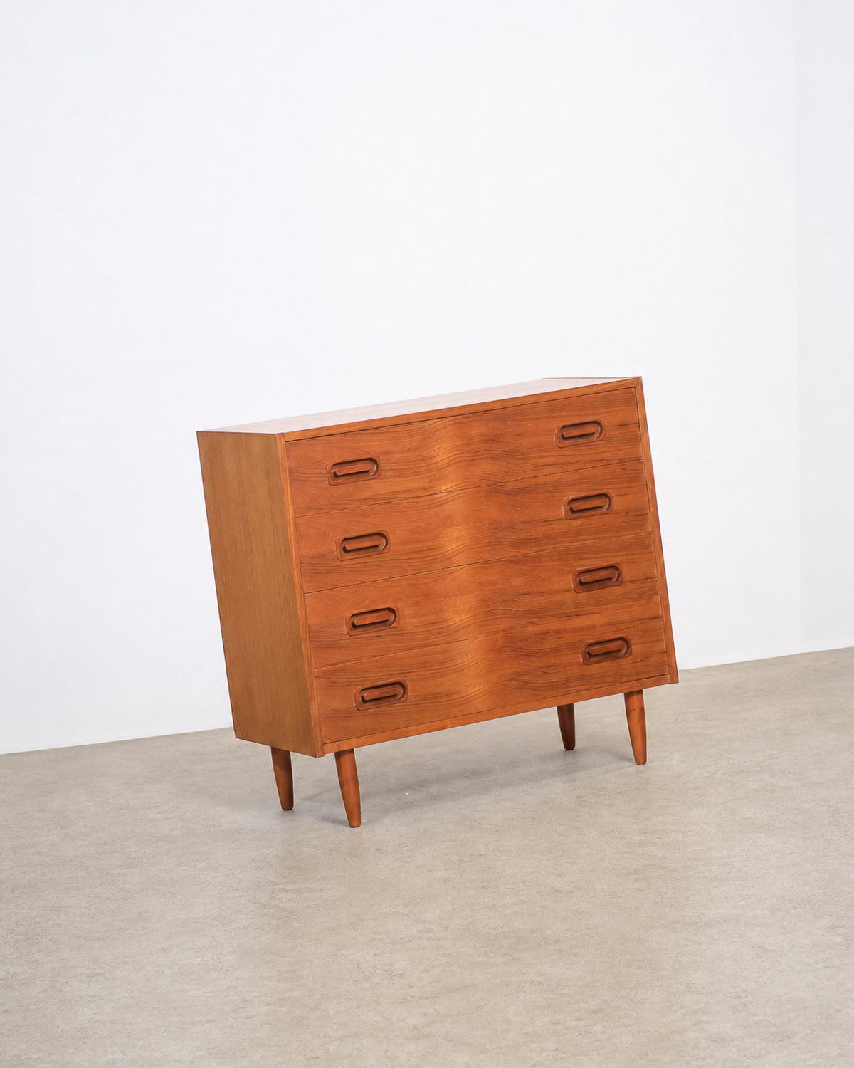 Mid-Century Modern Danish Teak 4-Drawer Dresser by Dyrlund