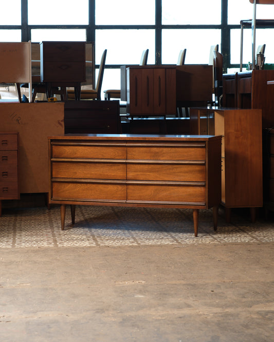 MCM Dark Walnut Dresser by Bassett Furniture