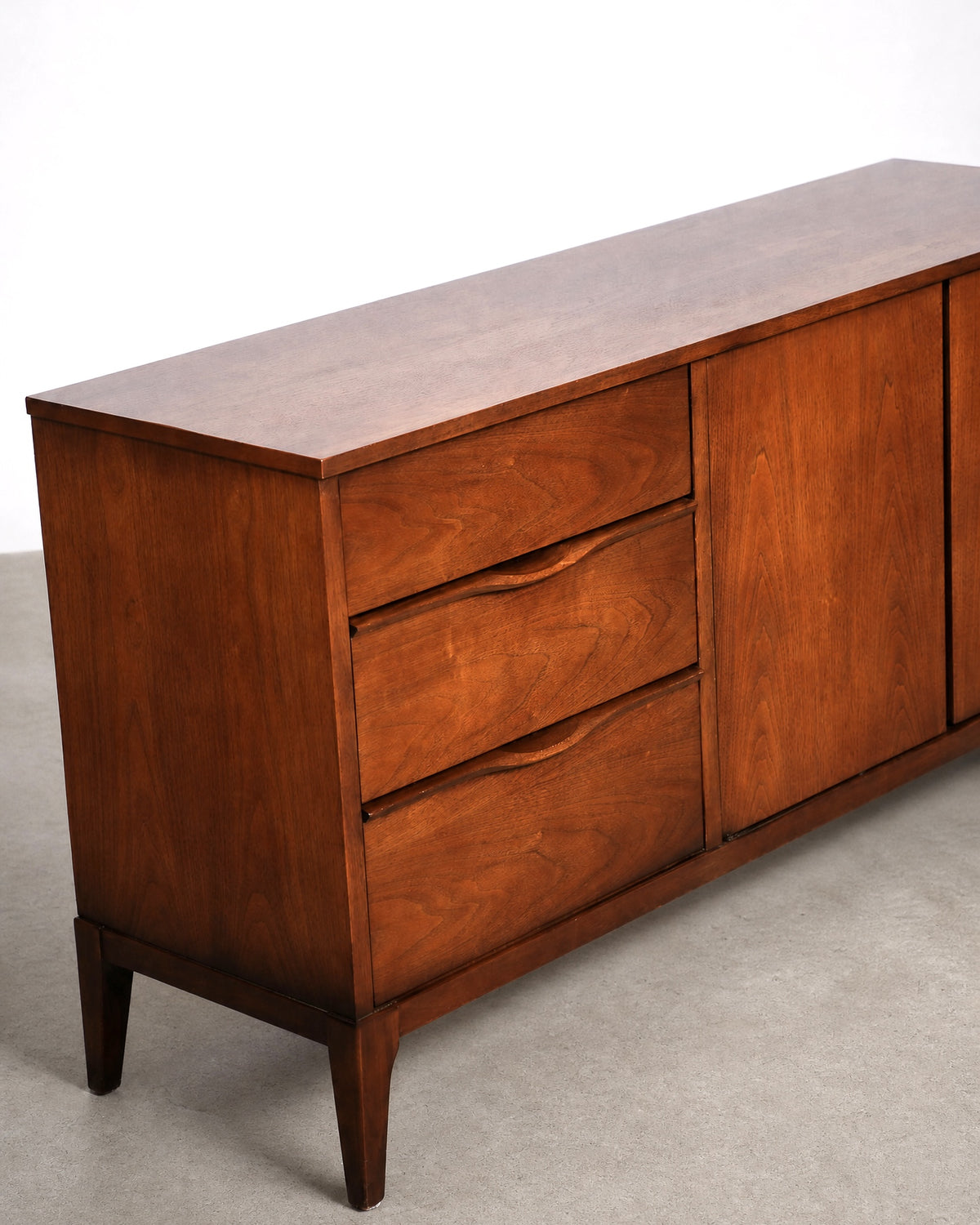 Mid-Century Modern Dark Walnut Sideboard by KF Furniture