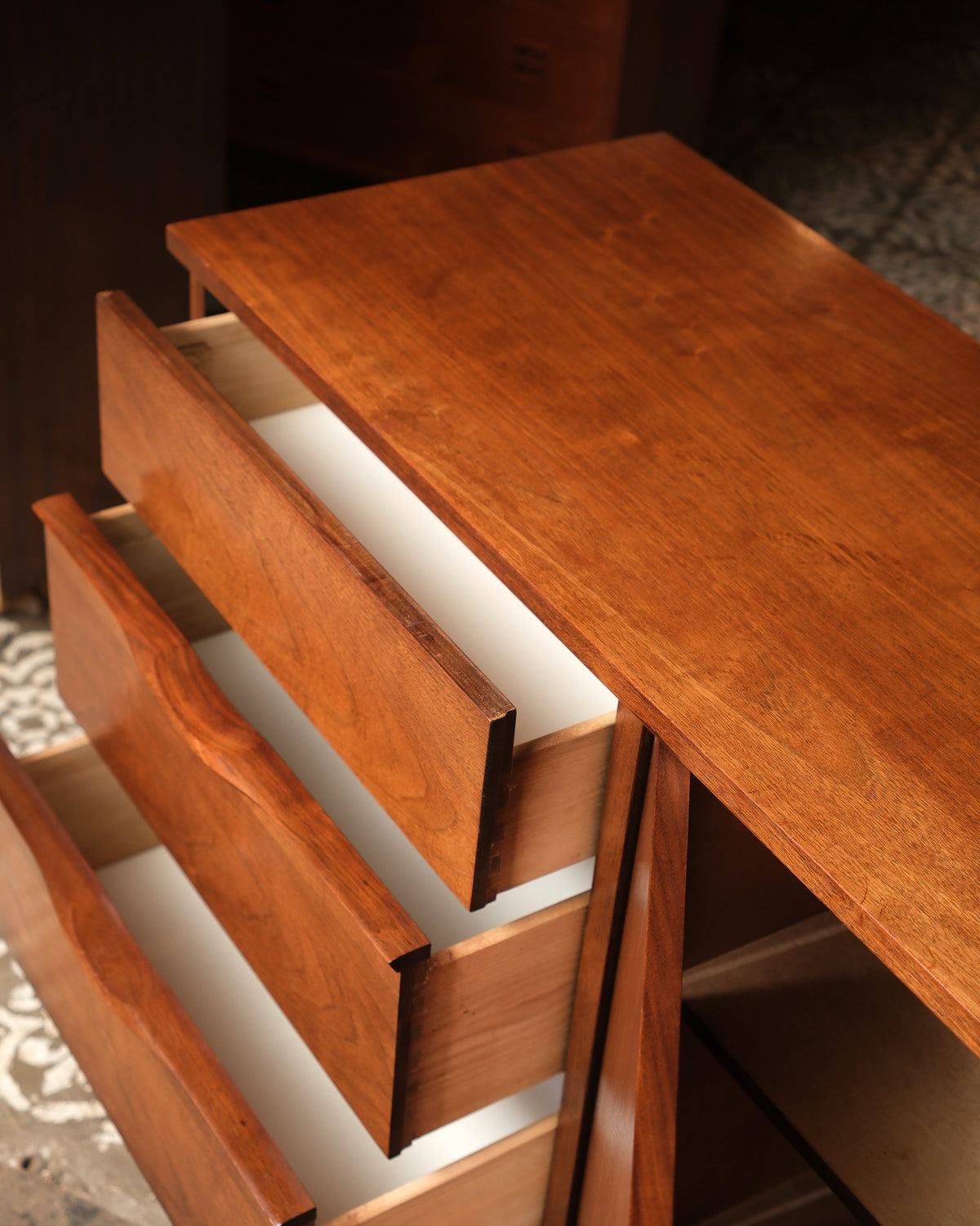 Mid-Century Modern Dark Walnut Sideboard by KF Furniture