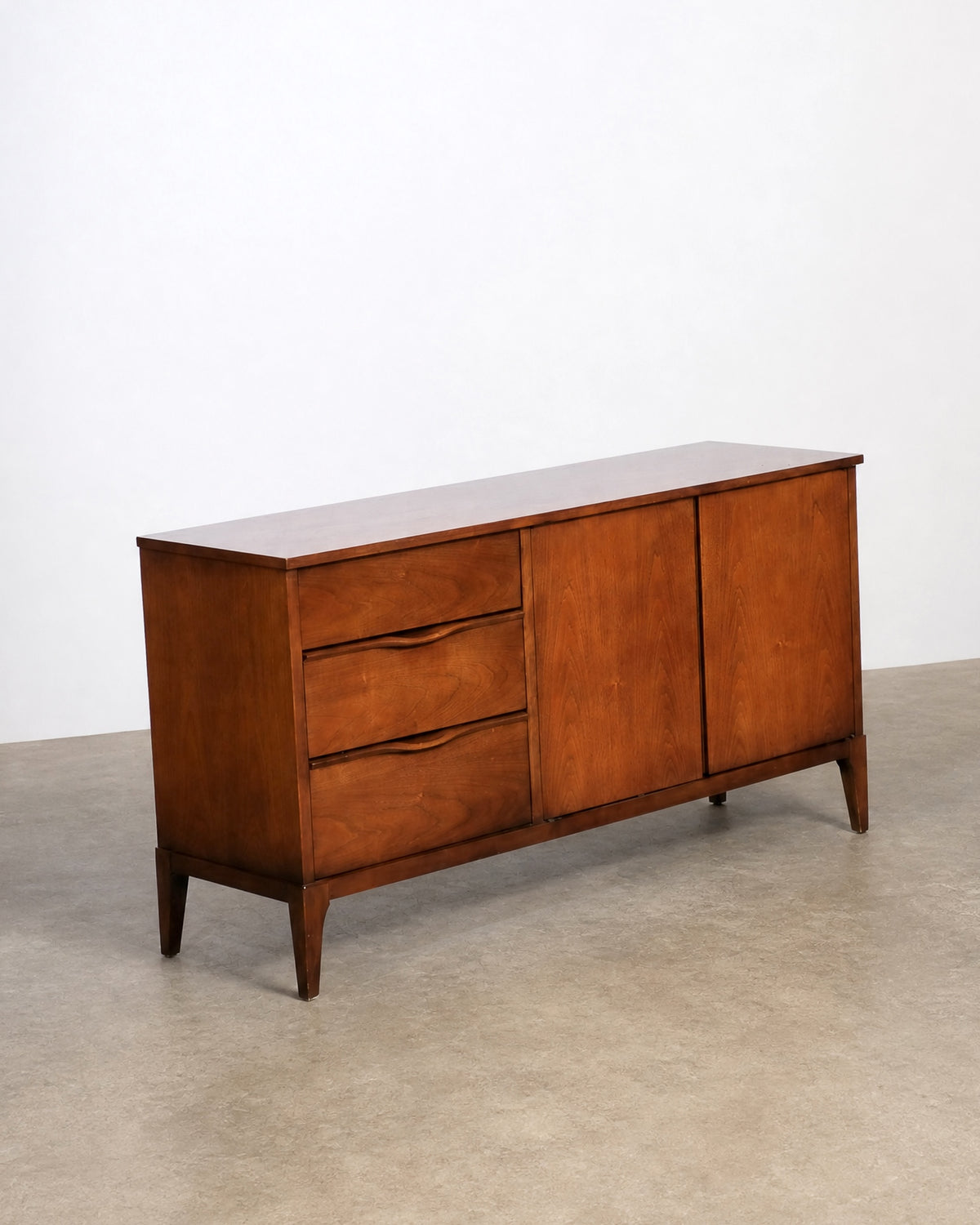 Mid-Century Modern Dark Walnut Sideboard by KF Furniture