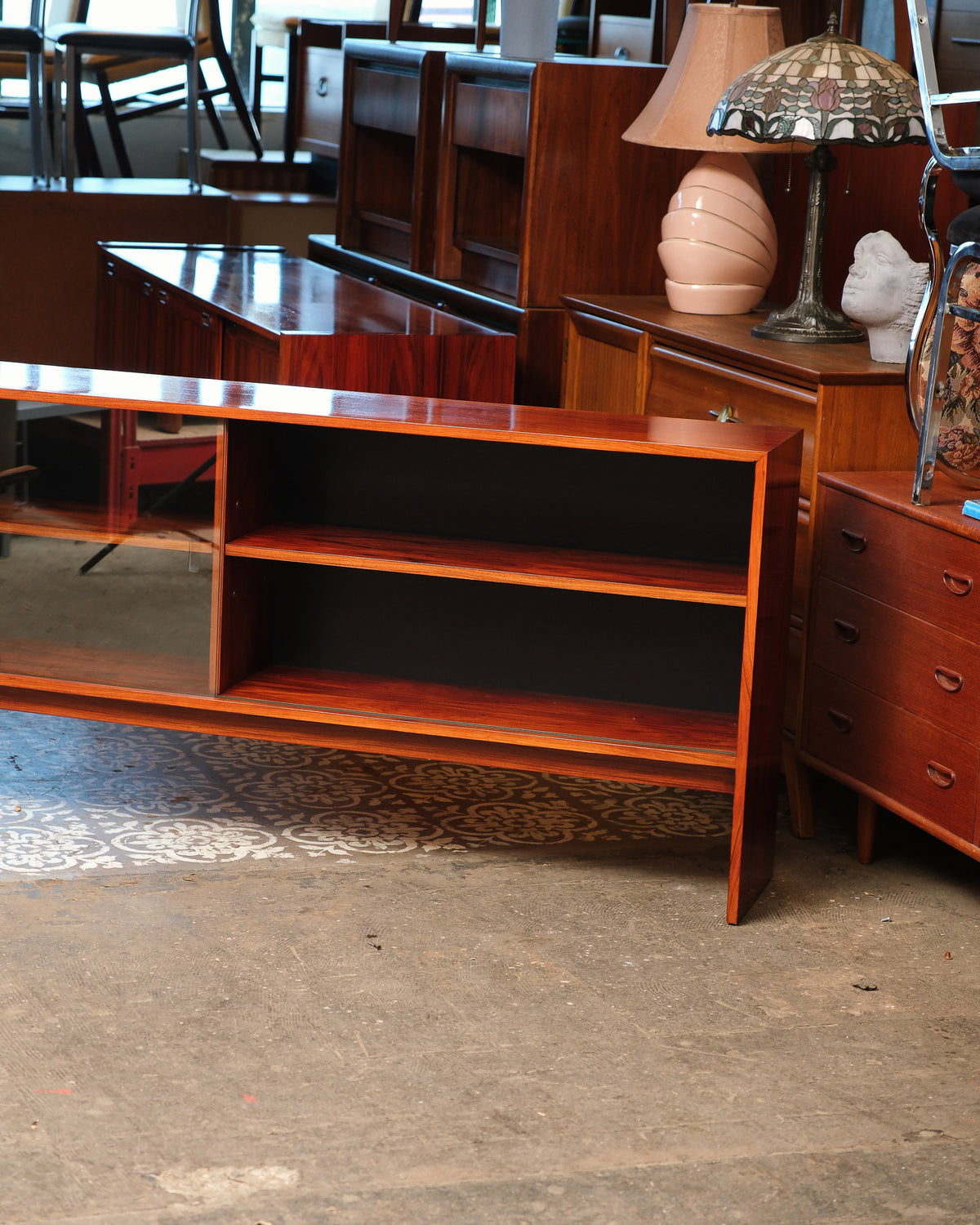 Mid-Century Modern Rosewood Glass Cabinet by Skovby