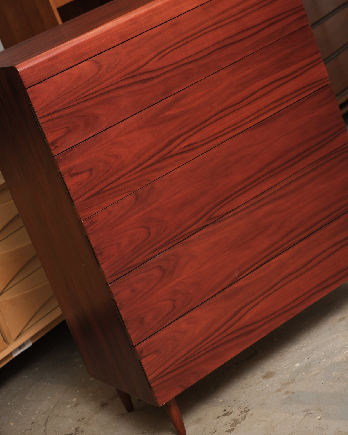 Mid-Century Modern Rosewood Tallboy Dresser