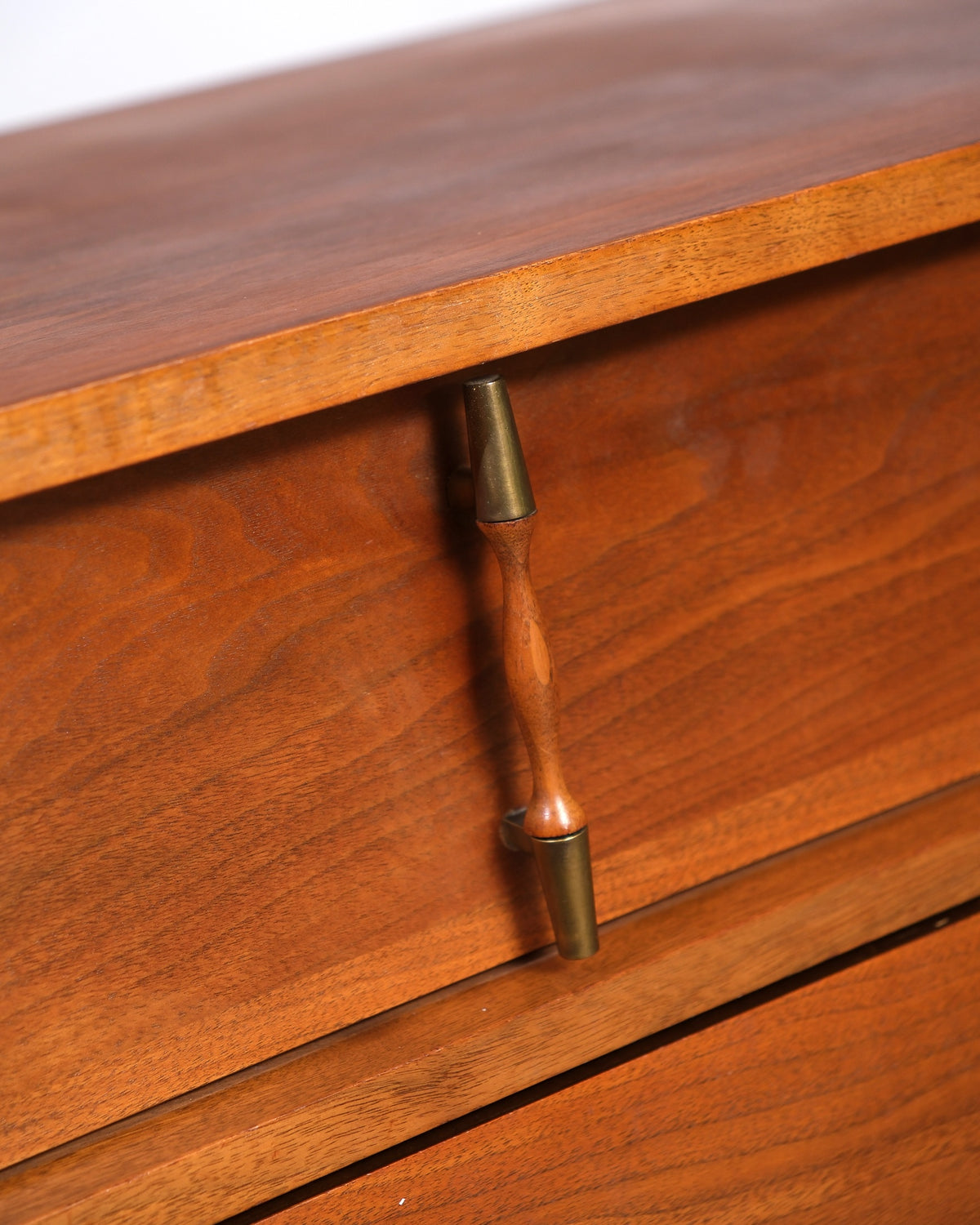 Mid-Century Modern Sculpted Walnut Dresser