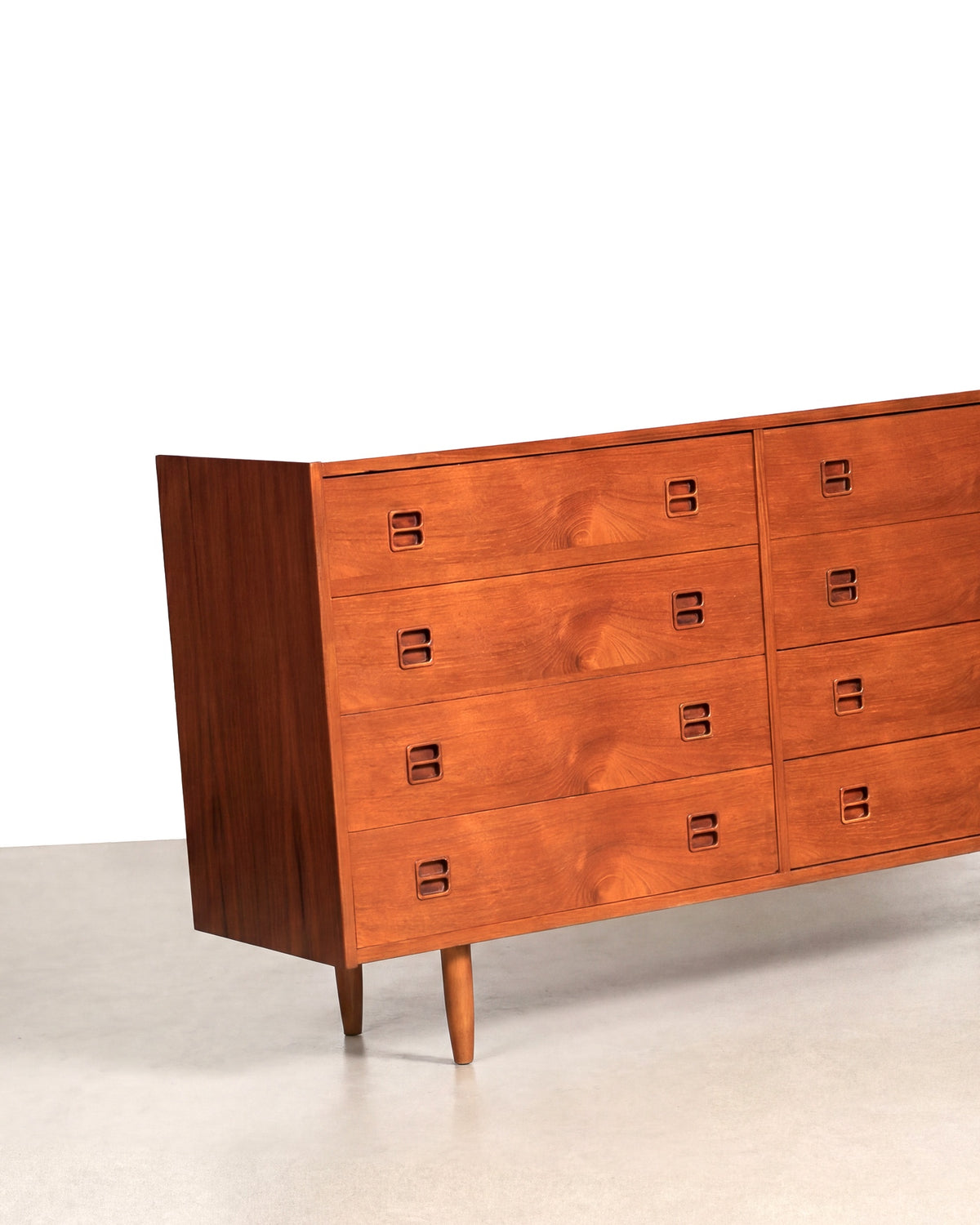 Mid-Century Modern Teak 12-Drawer Dresser