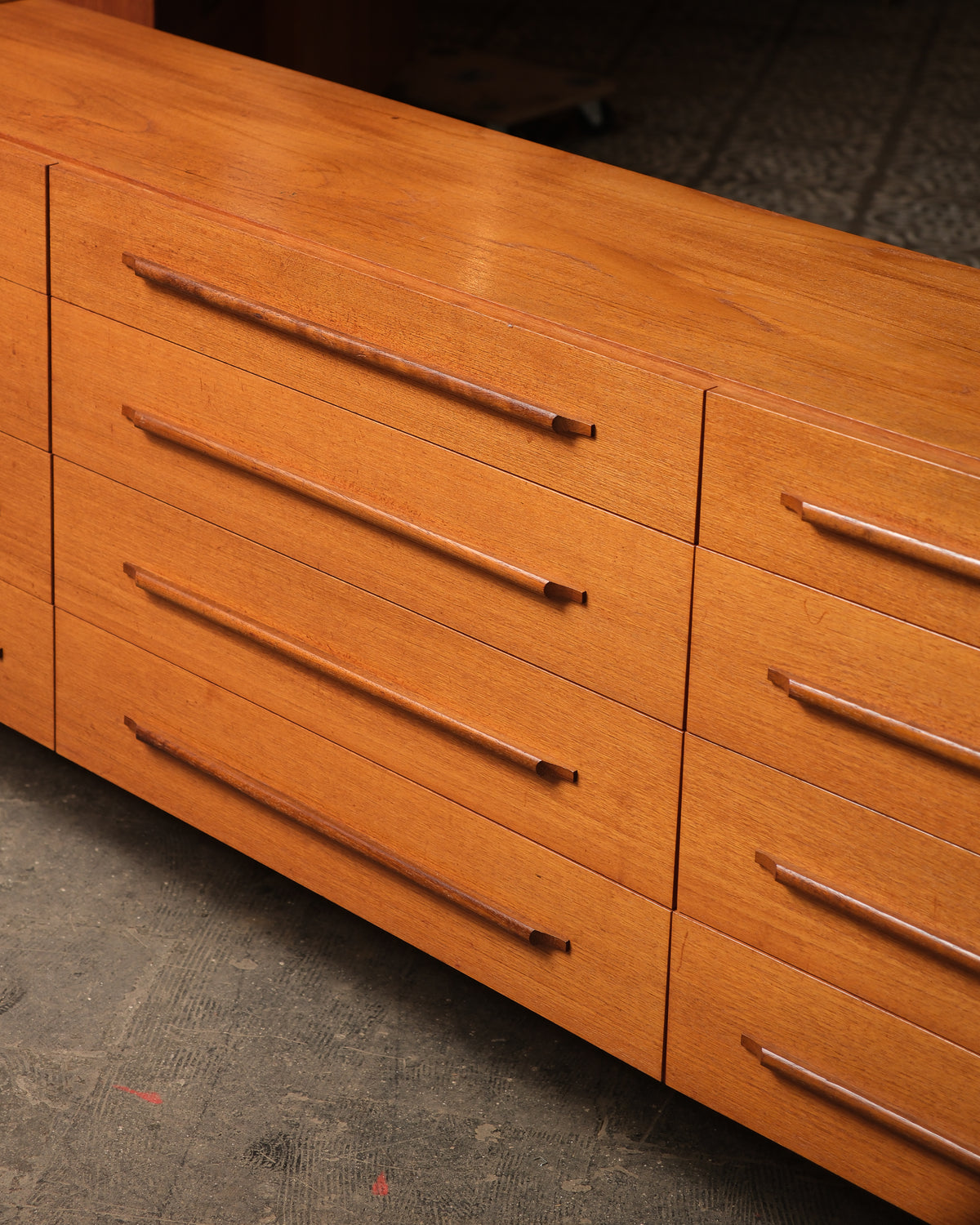 Mid-Century Modern Teak 12-Drawer Dresser