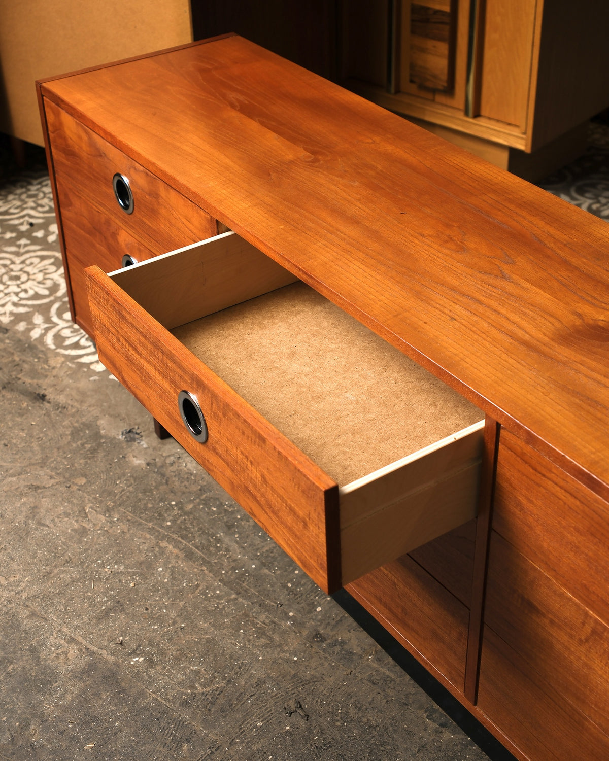 Mid-Century Modern Teak 9-Drawer Dresser by RS Associates
