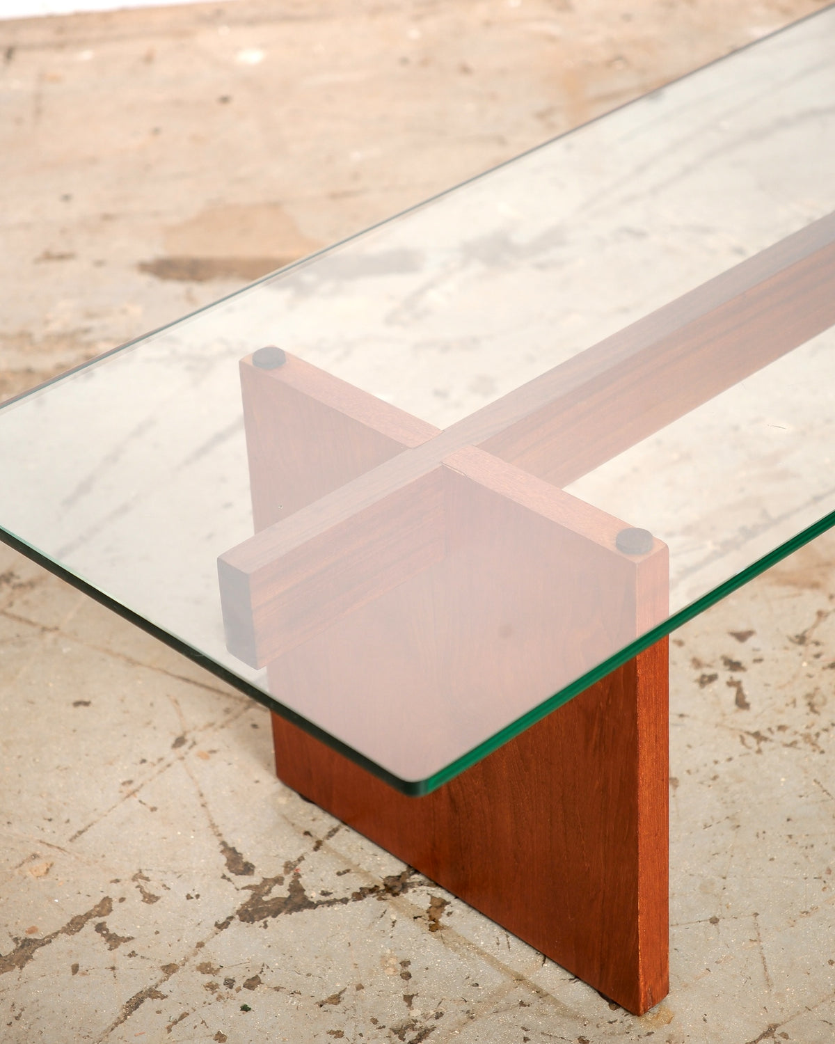 Mid-Century Modern Teak Glass Coffee Table