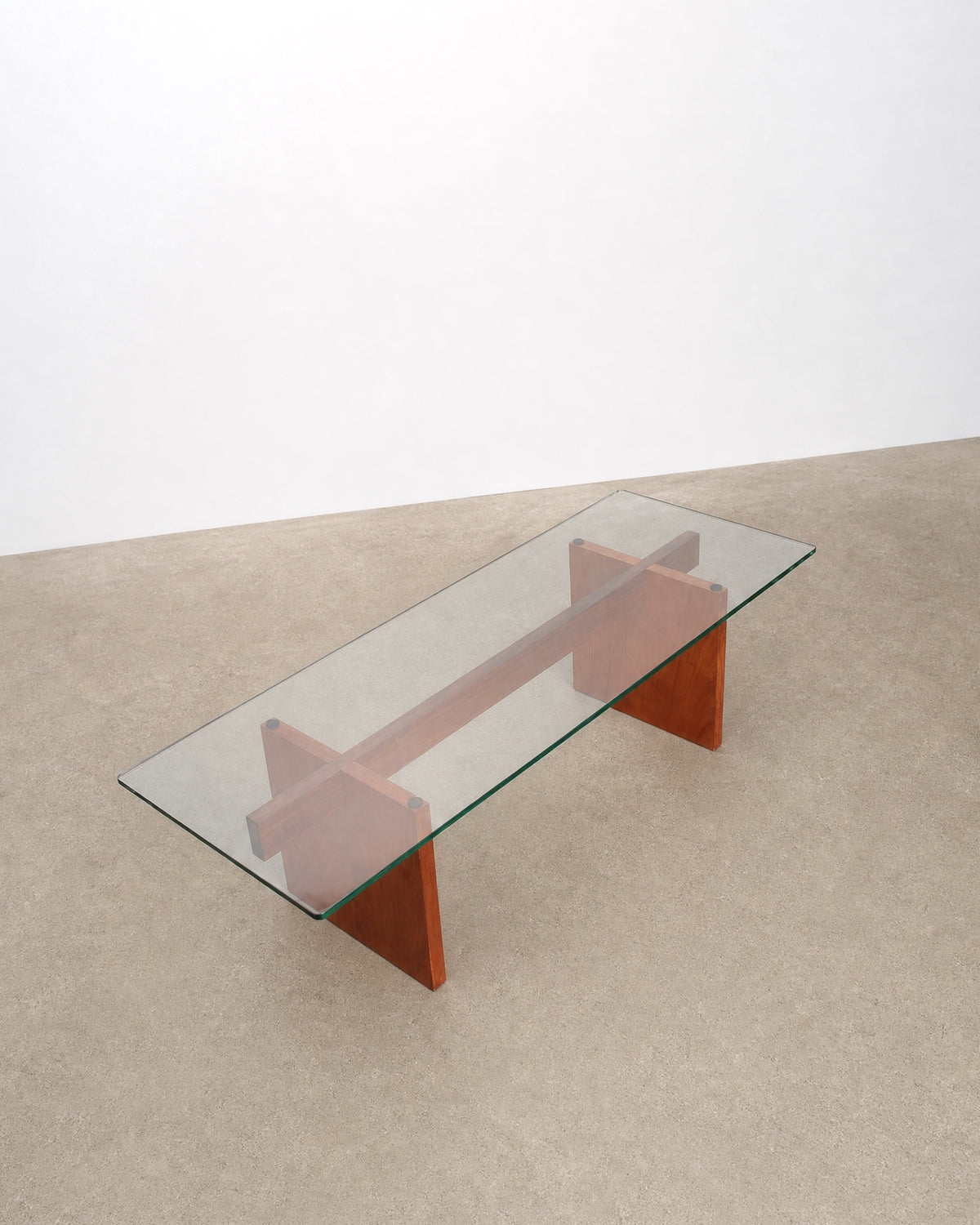 Mid-Century Modern Teak Glass Coffee Table