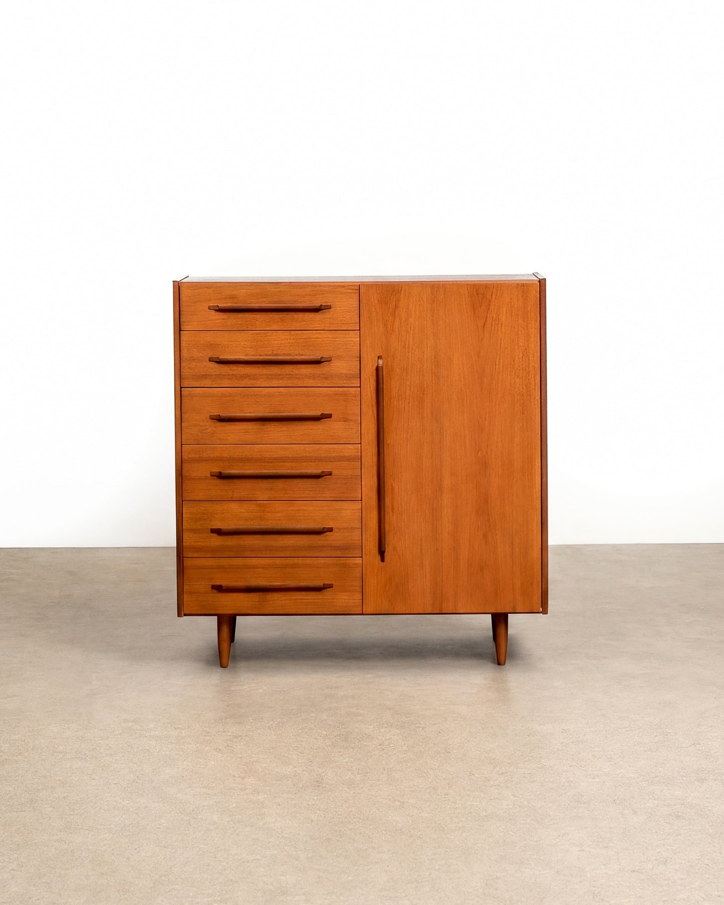 MCM Teak Tallboy Dresser / Cabinet