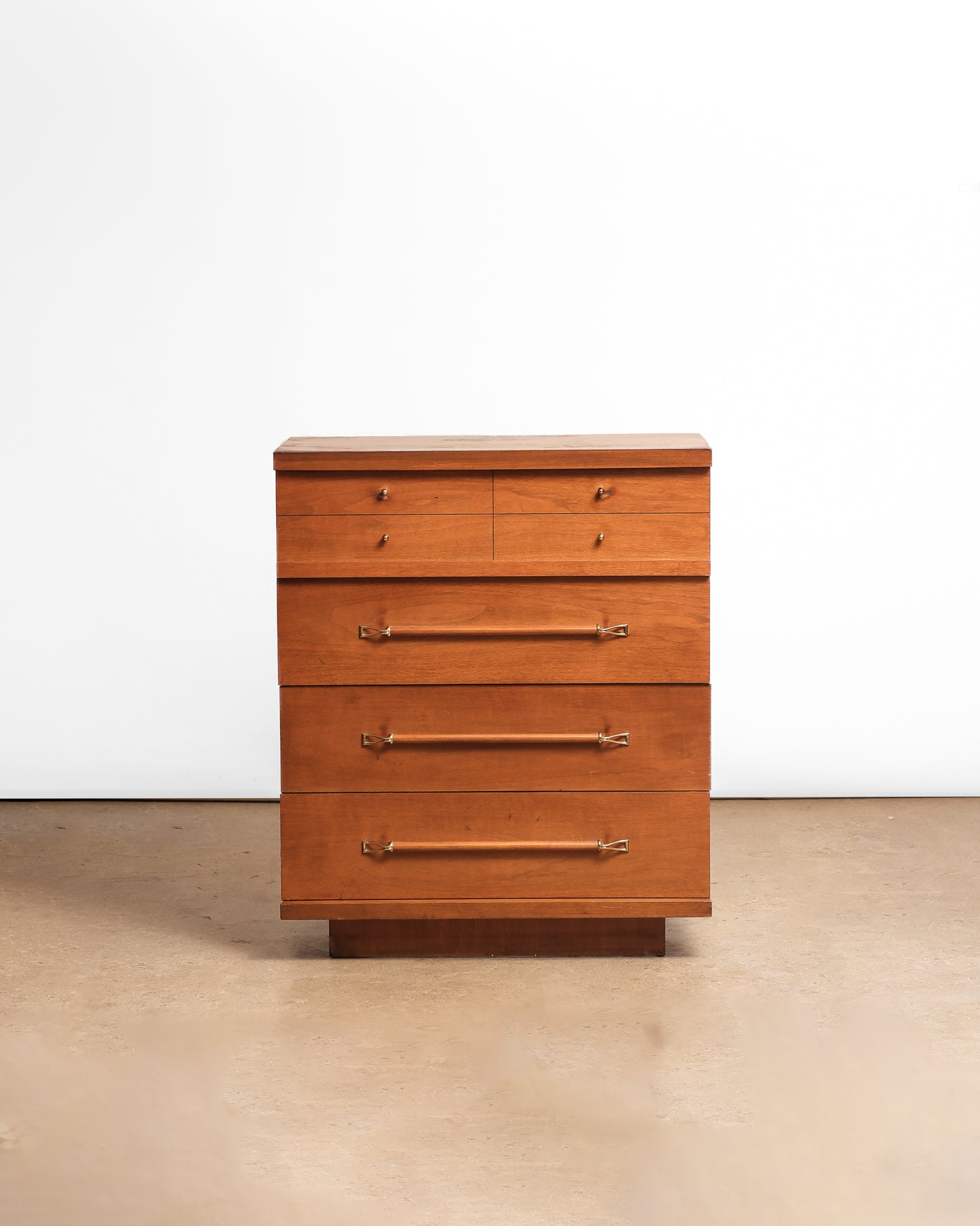 MCM Walnut Wide Tallboy Dresser